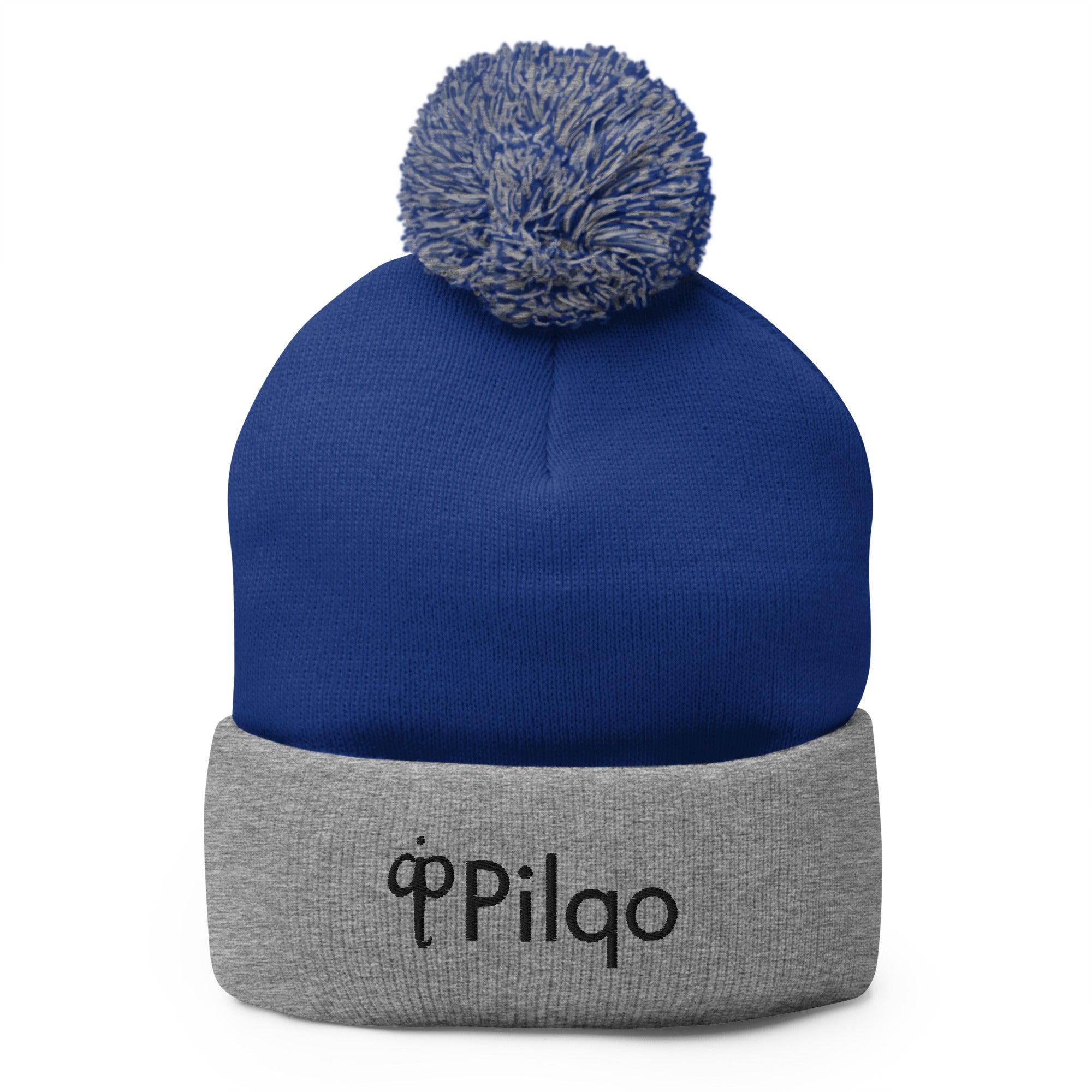 Pom-Pom Beanie with black 3D logo