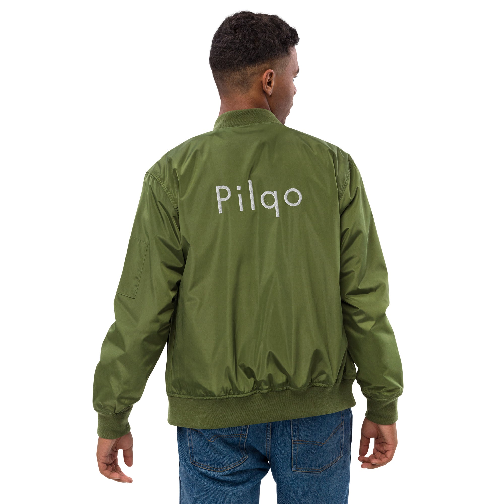 Premium recycled bomber jacket with logo