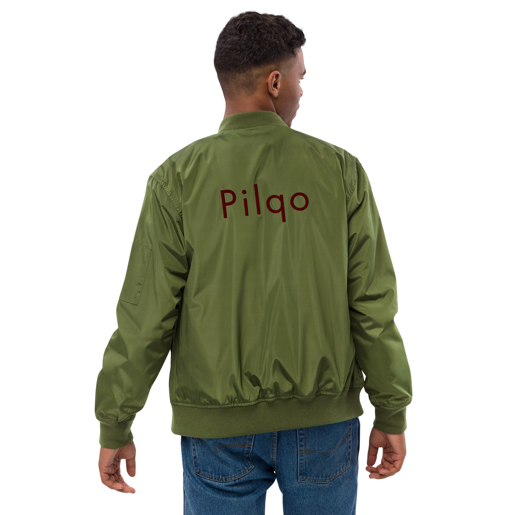 Premium recycled bomber jacket with logo