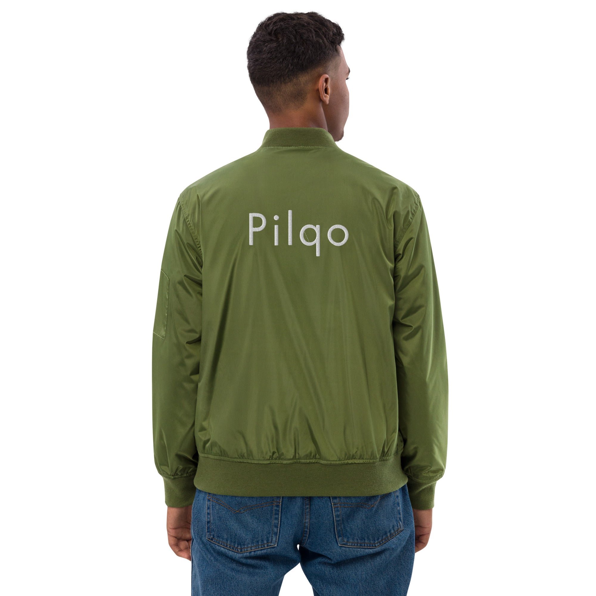 Premium recycled bomber jacket with logo