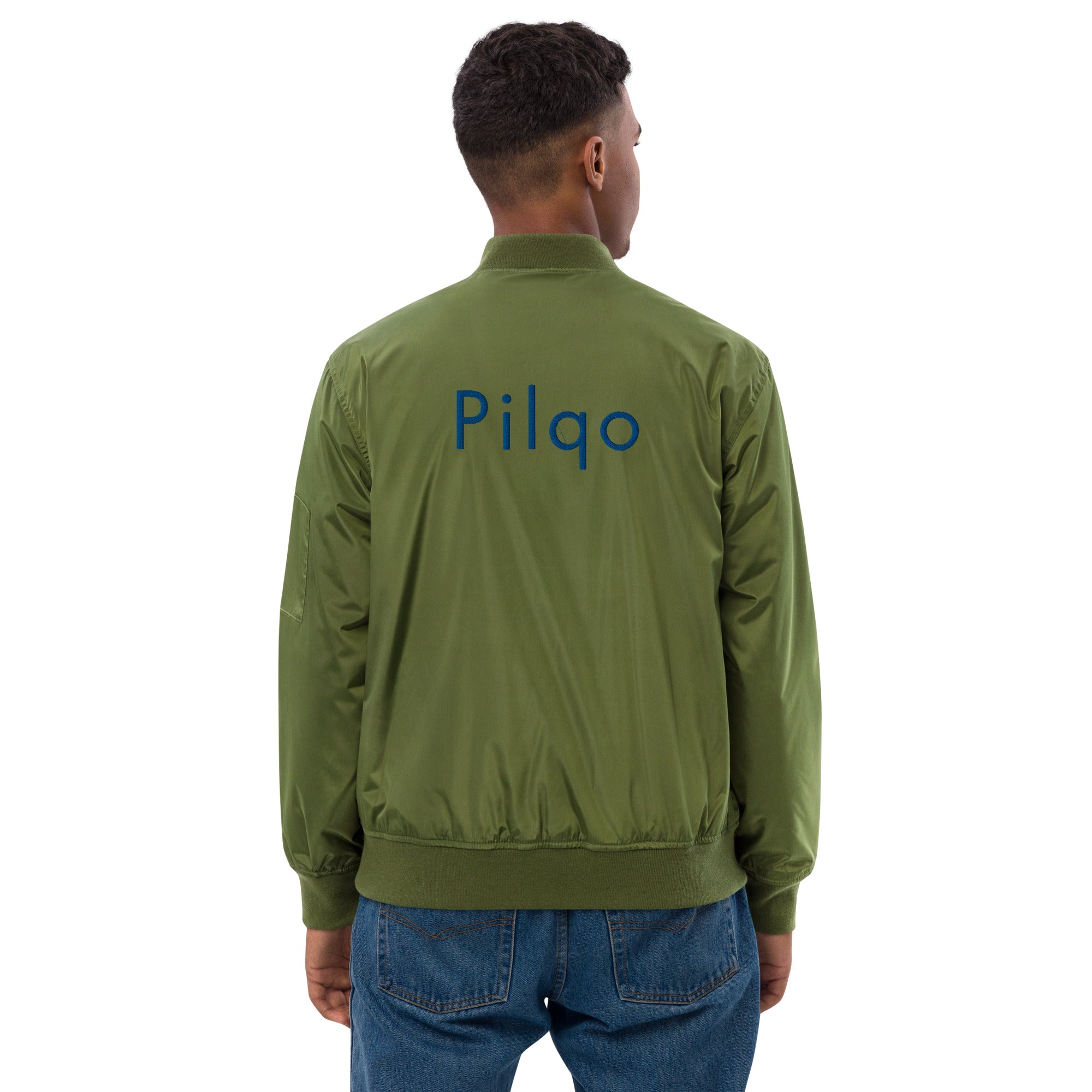 Premium recycled bomber jacket with logo