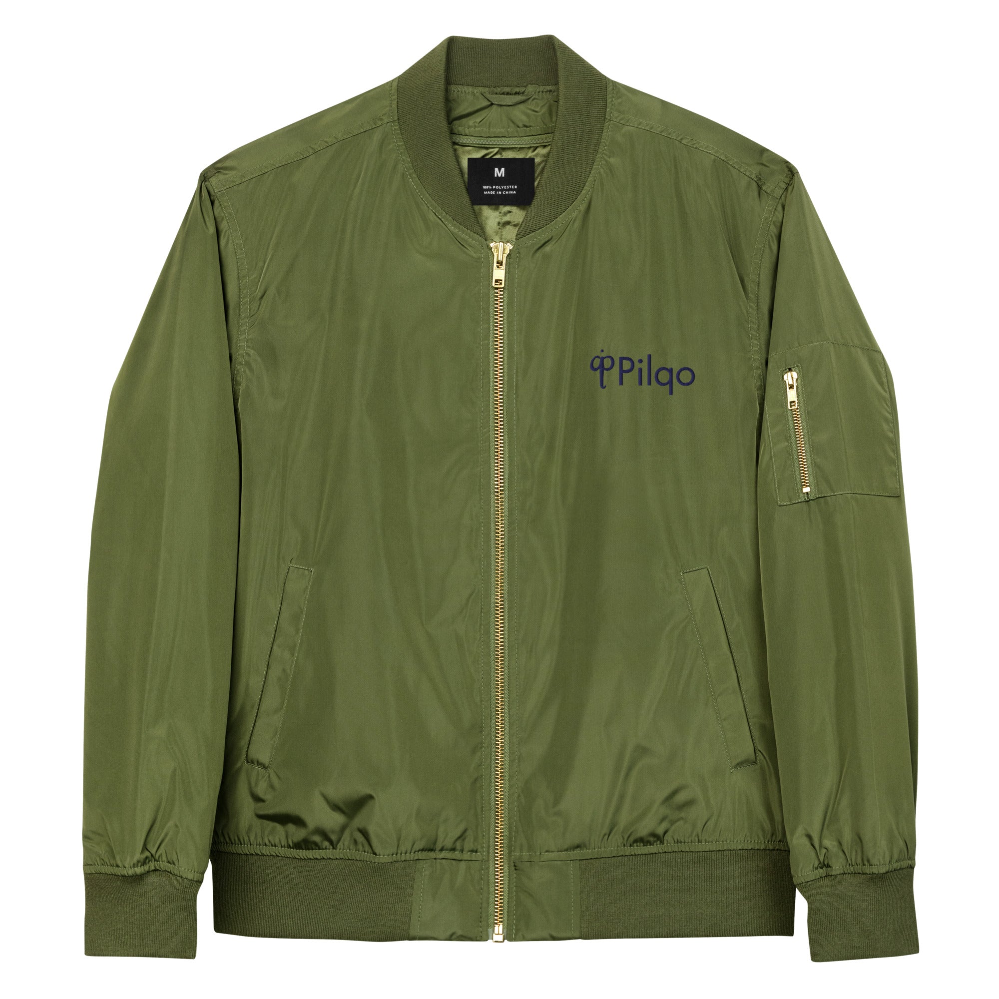 Premium recycled bomber jacket with logo