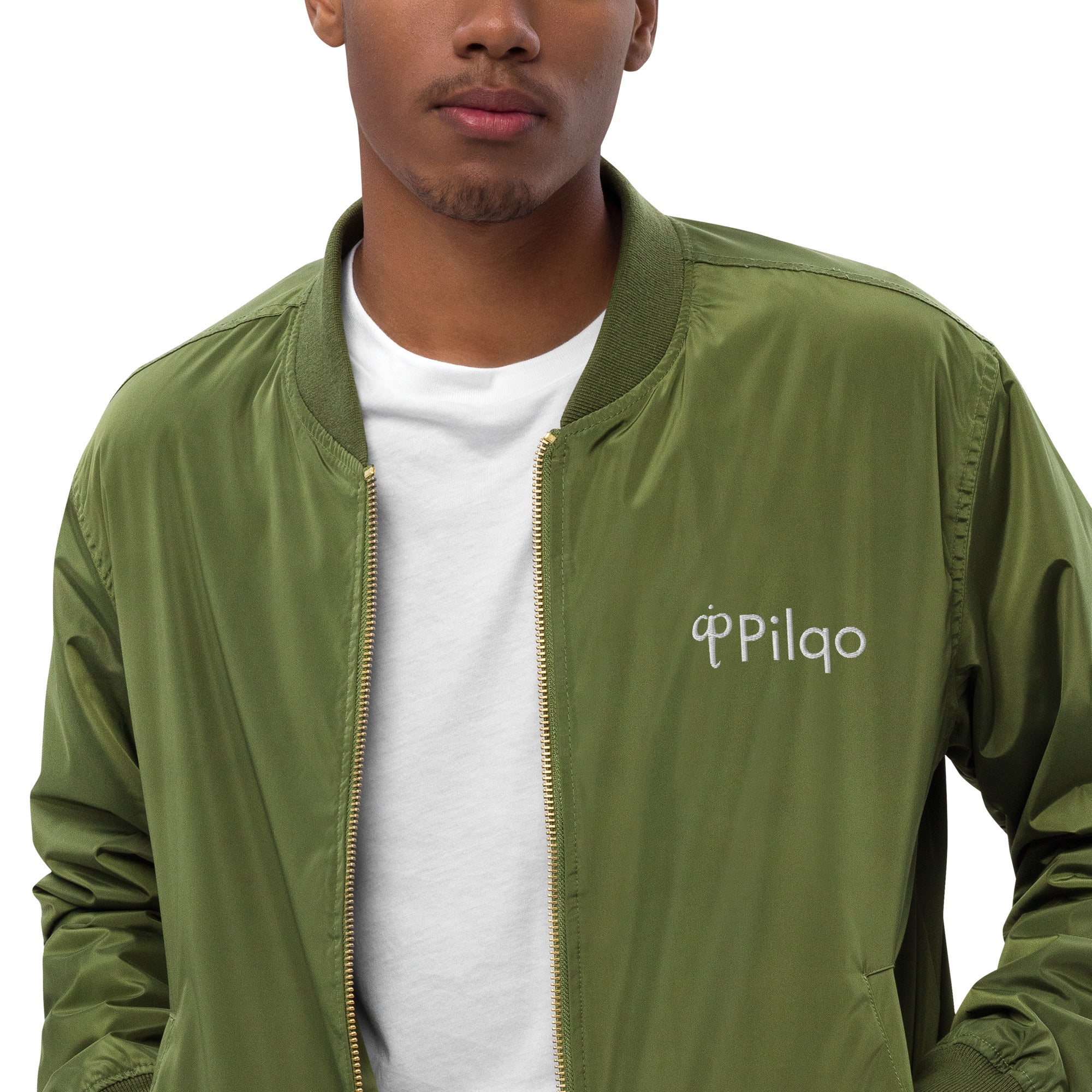 Premium recycled bomber jacket with logo