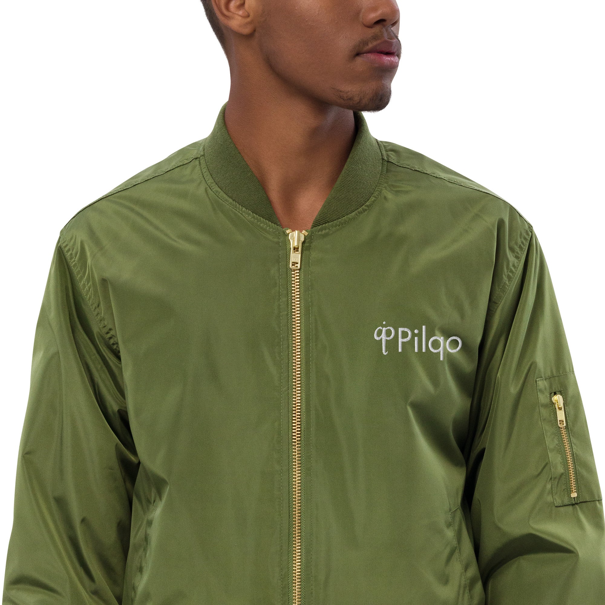 Premium recycled bomber jacket with logo