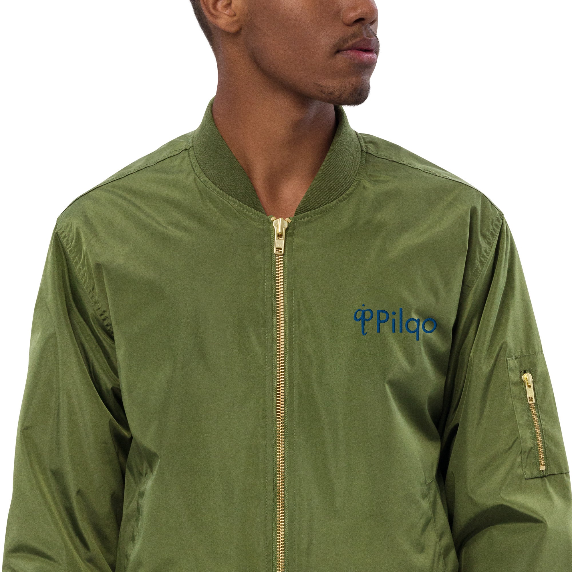 Premium recycled bomber jacket with logo