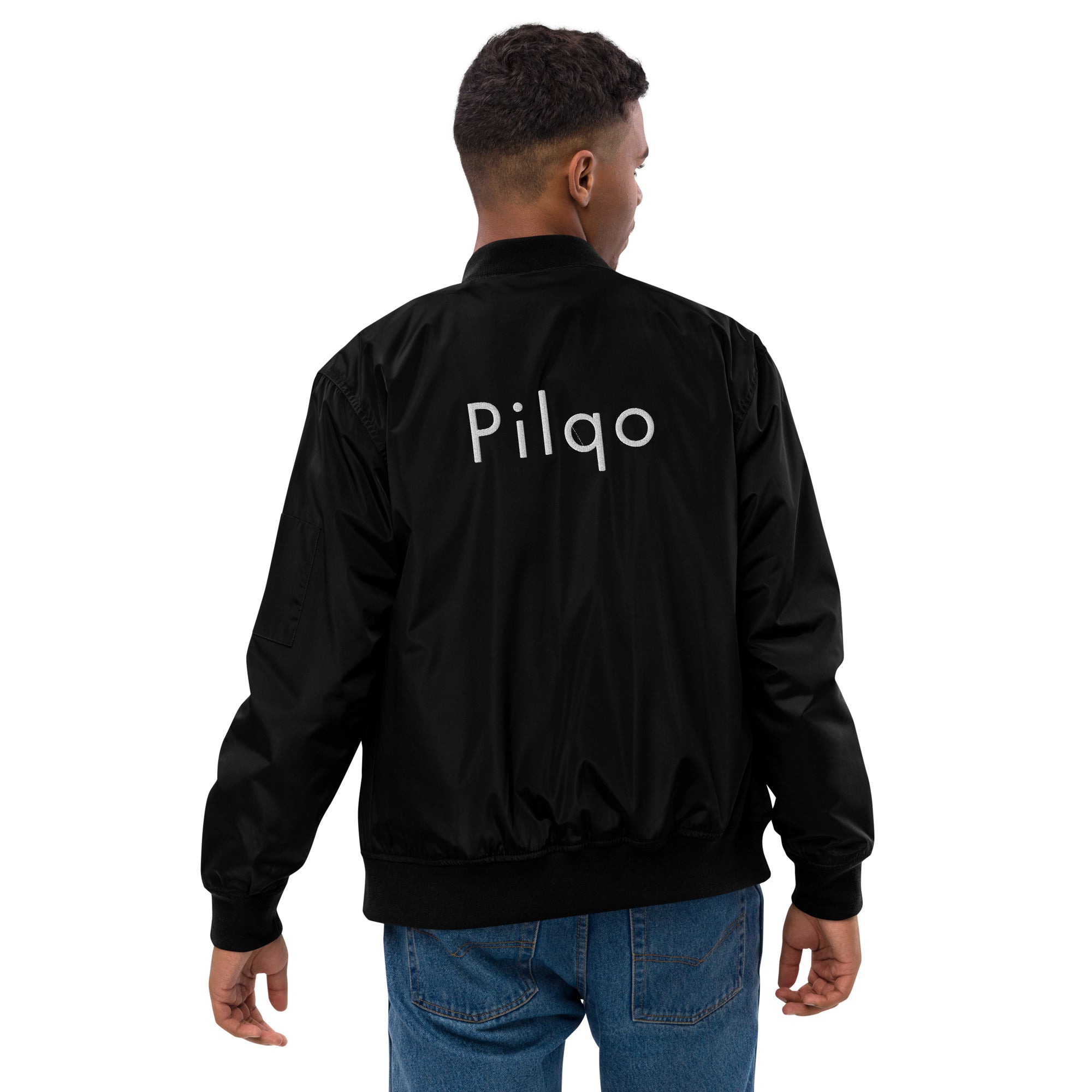 Premium recycled bomber jacket with logo