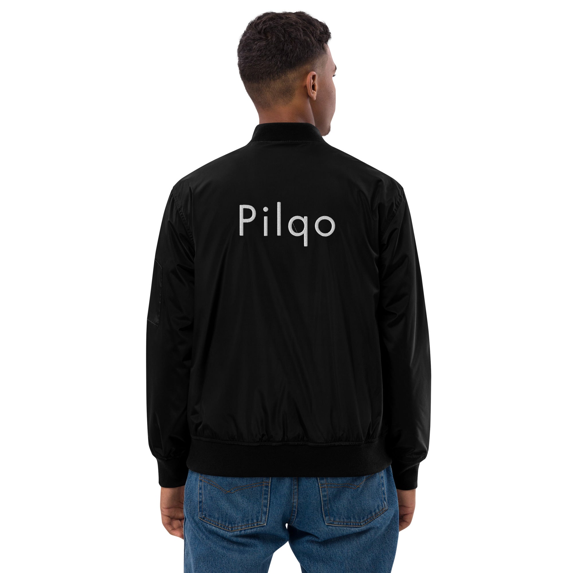 Premium recycled bomber jacket with logo