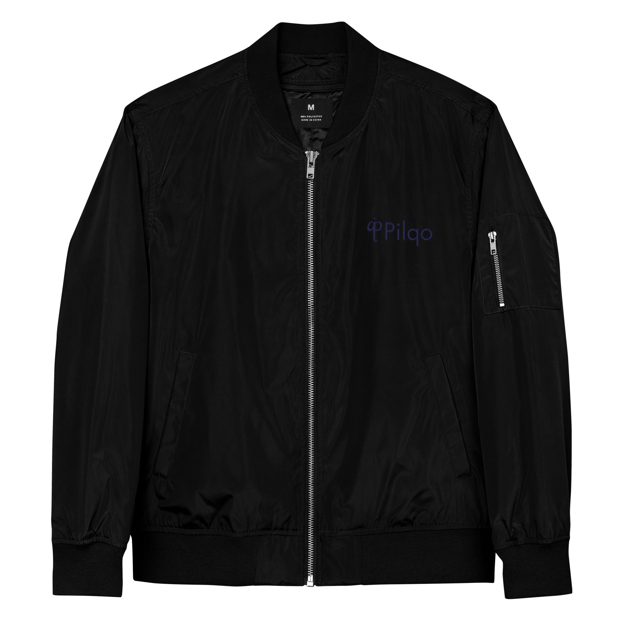 Premium recycled bomber jacket with logo