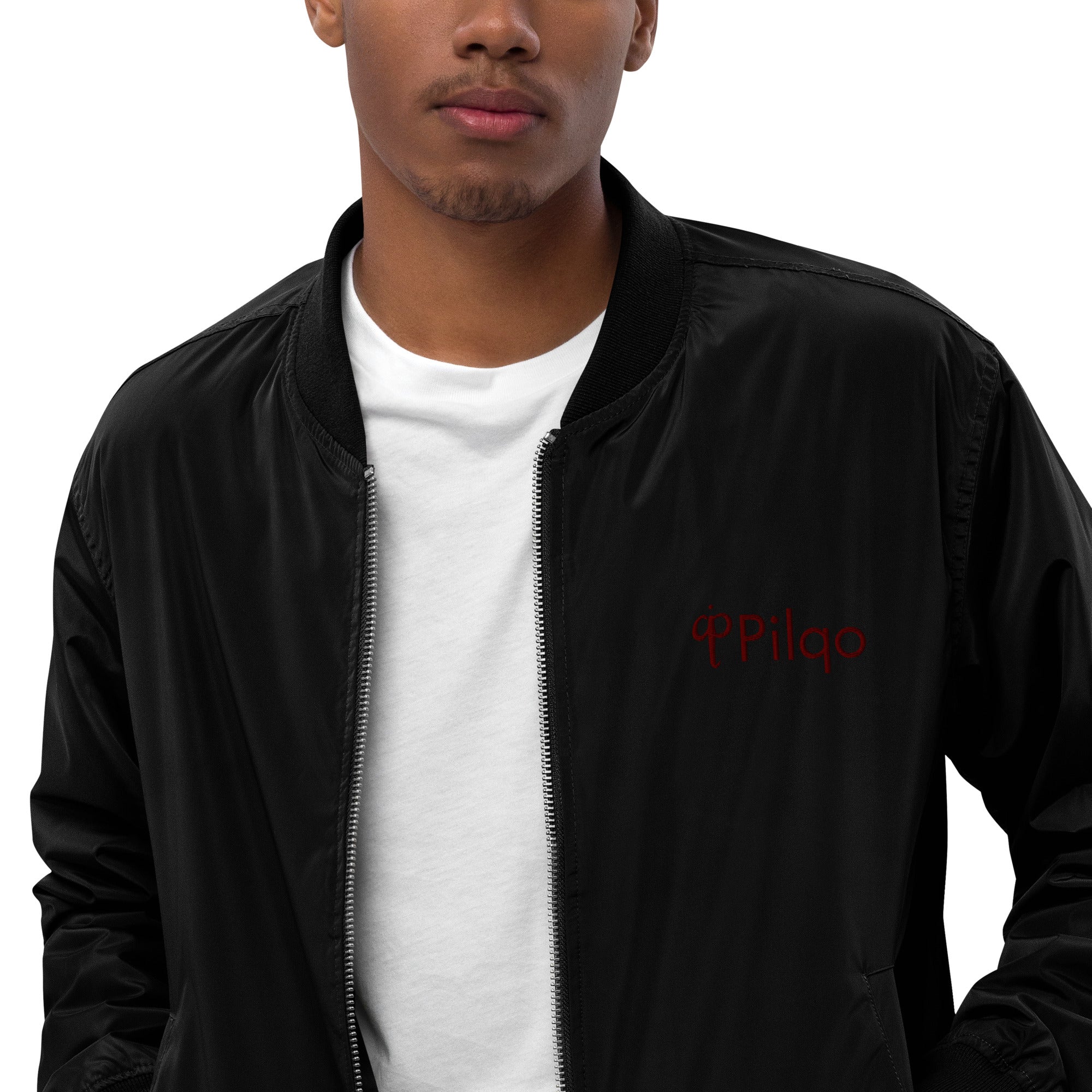 Premium recycled bomber jacket with logo