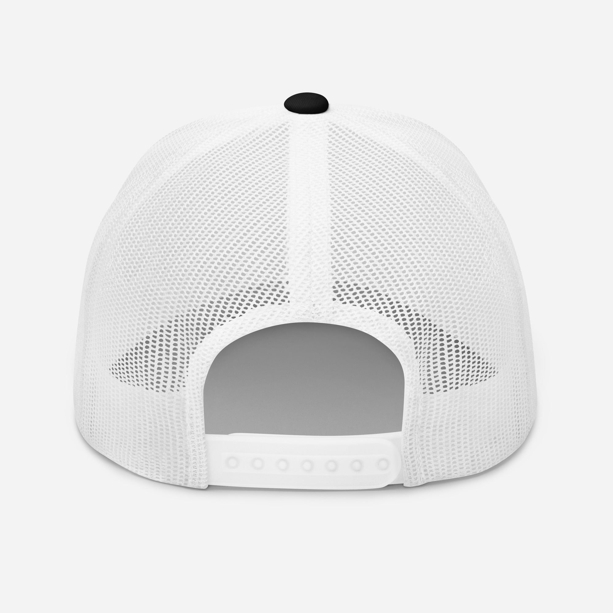 Trucker cap with a white logo