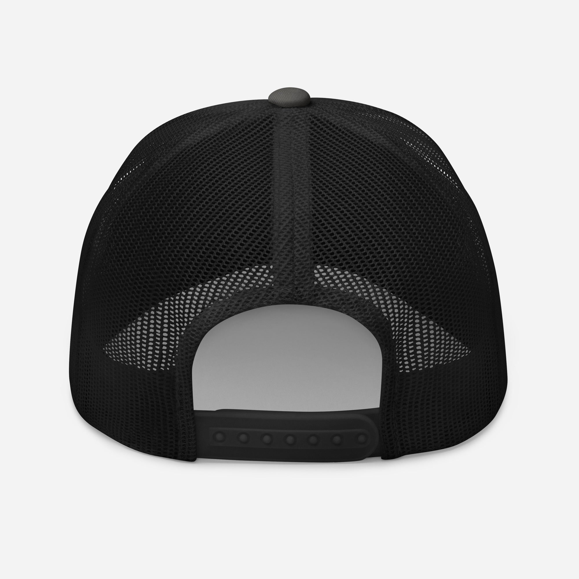 Trucker cap with a white logo