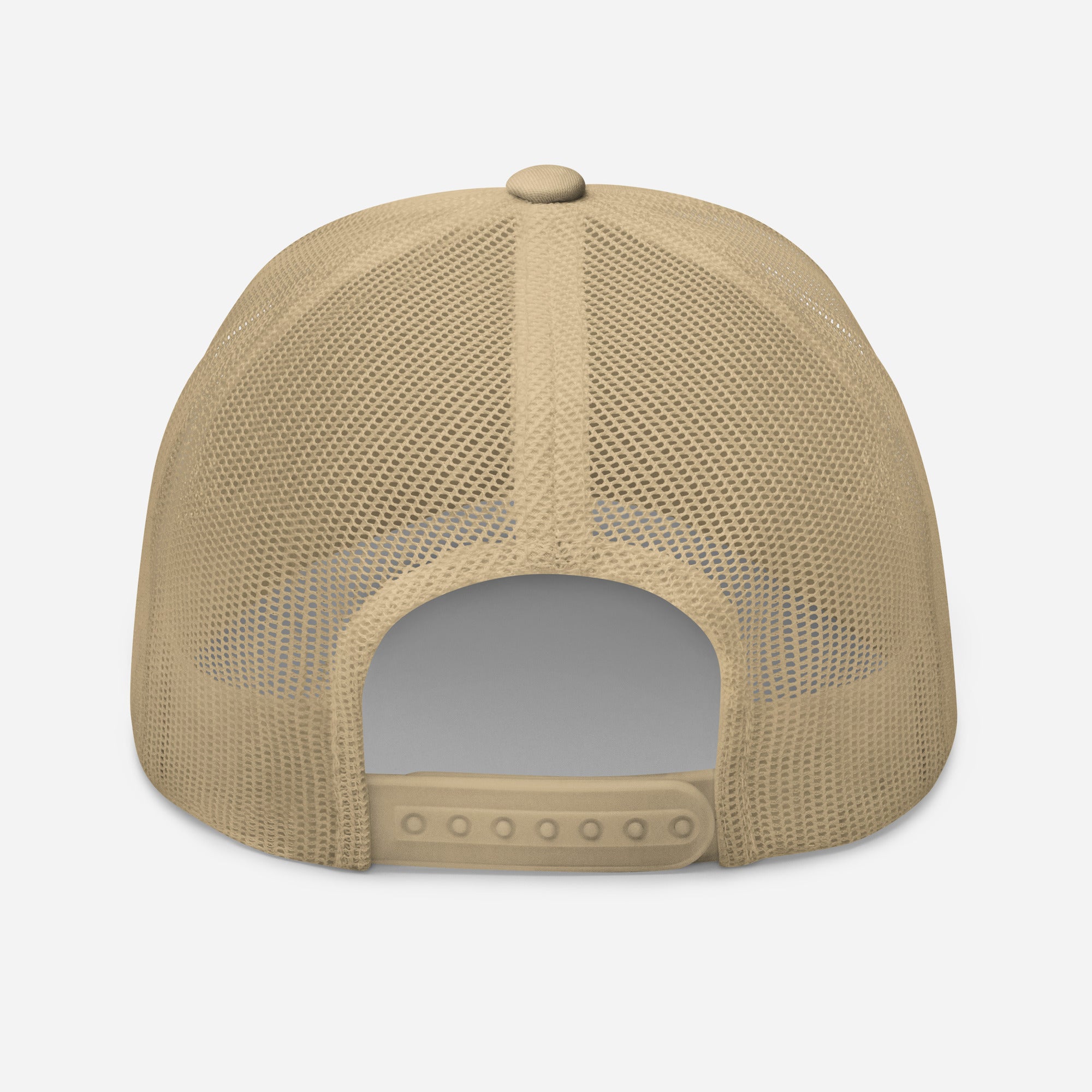 Trucker cap with a white logo