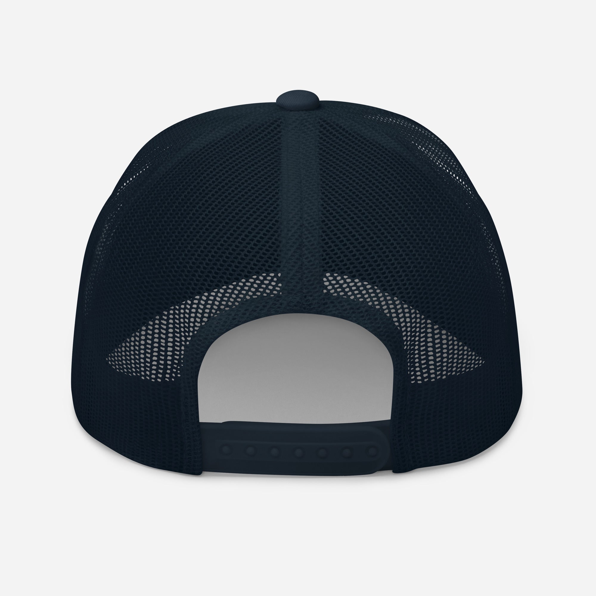 Trucker cap with a white logo