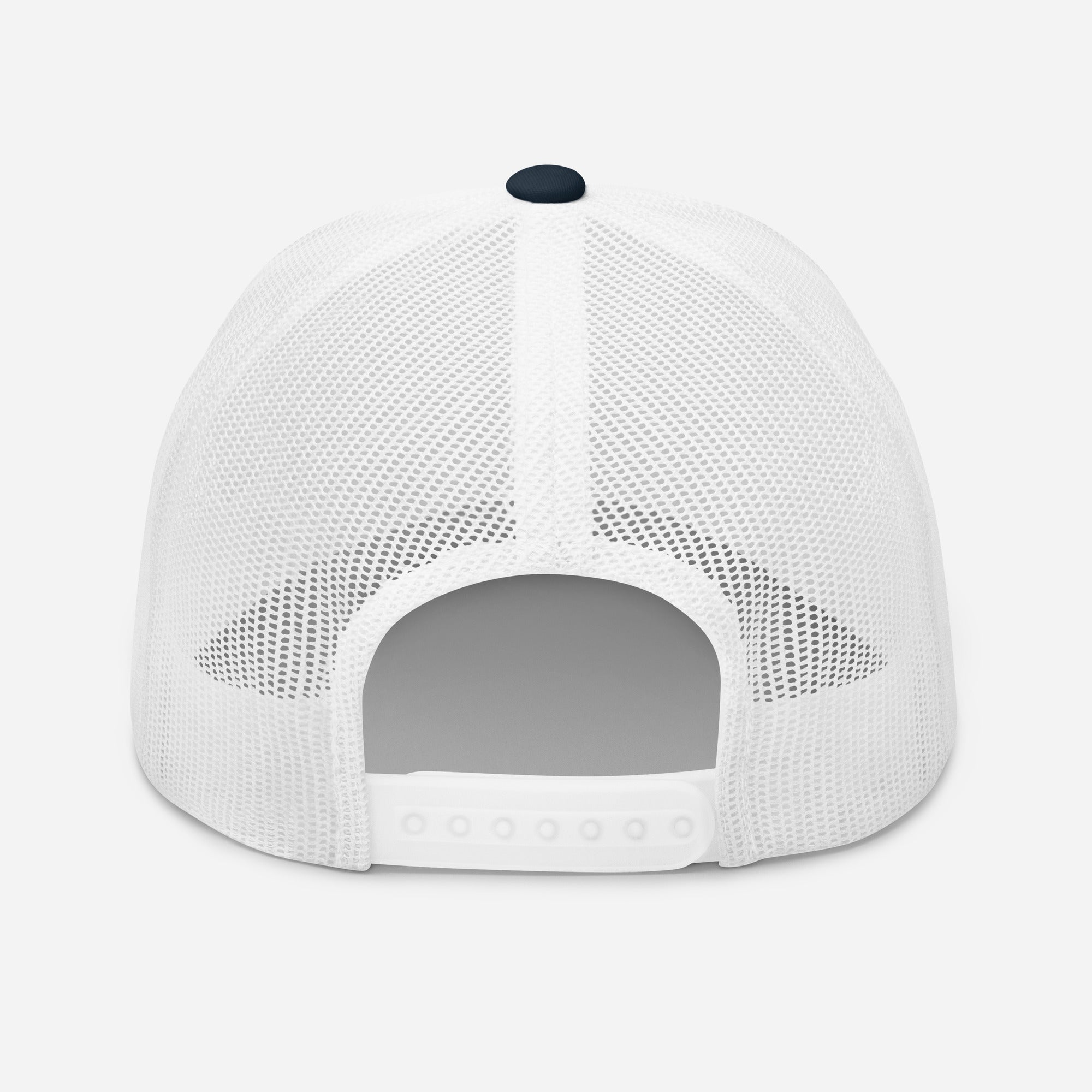 Trucker cap with a white logo