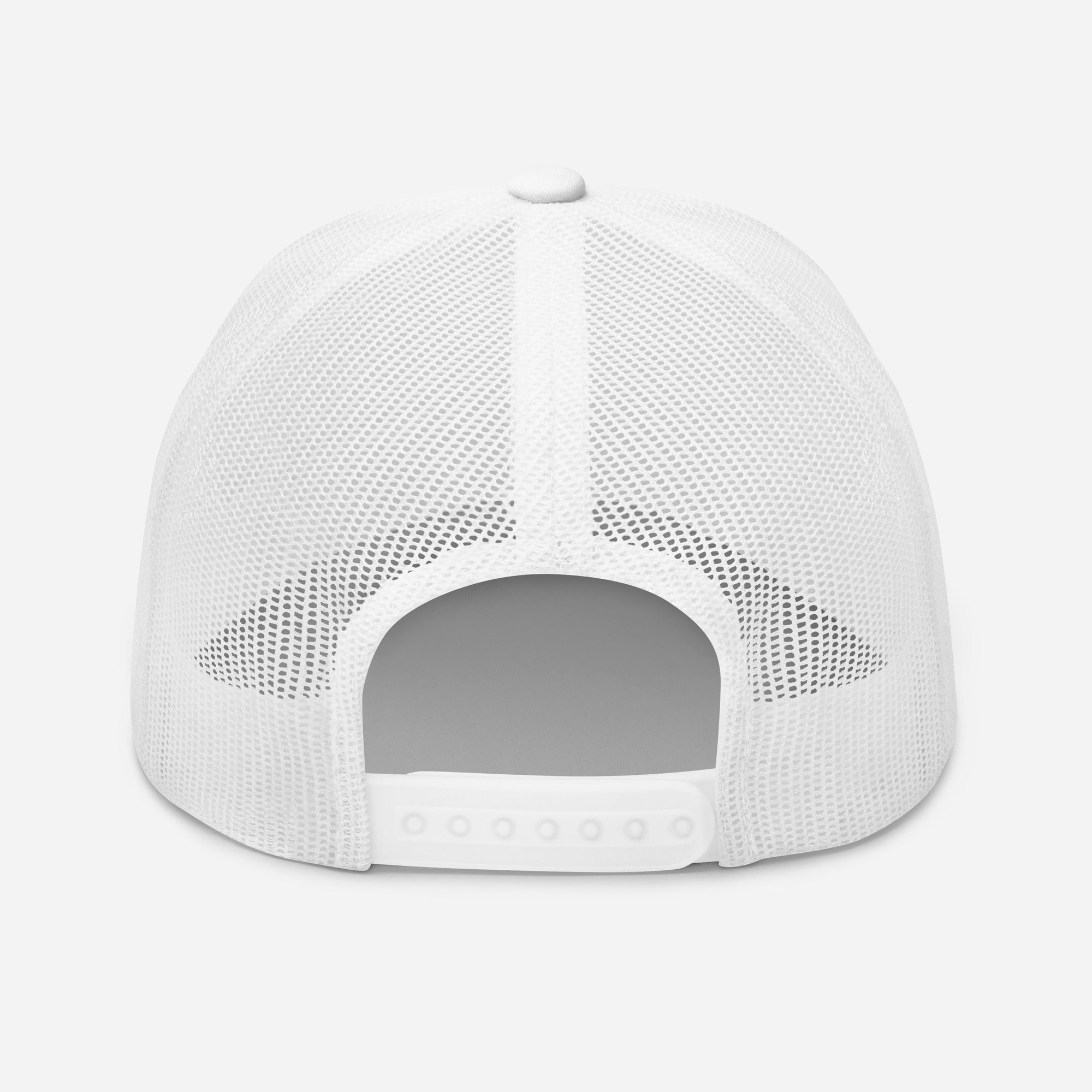 Trucker cap with a white logo