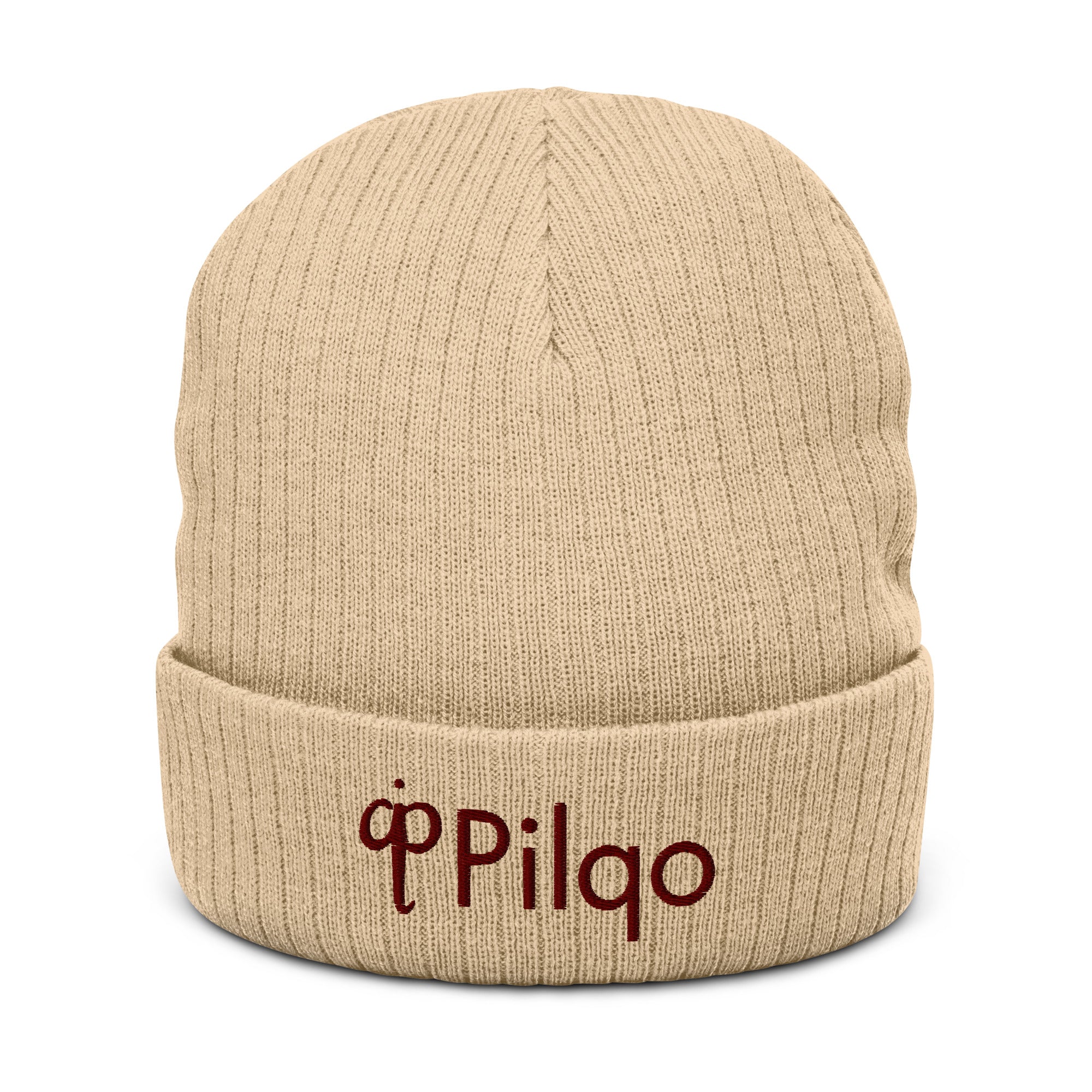 Ribbed knit beanie with logo