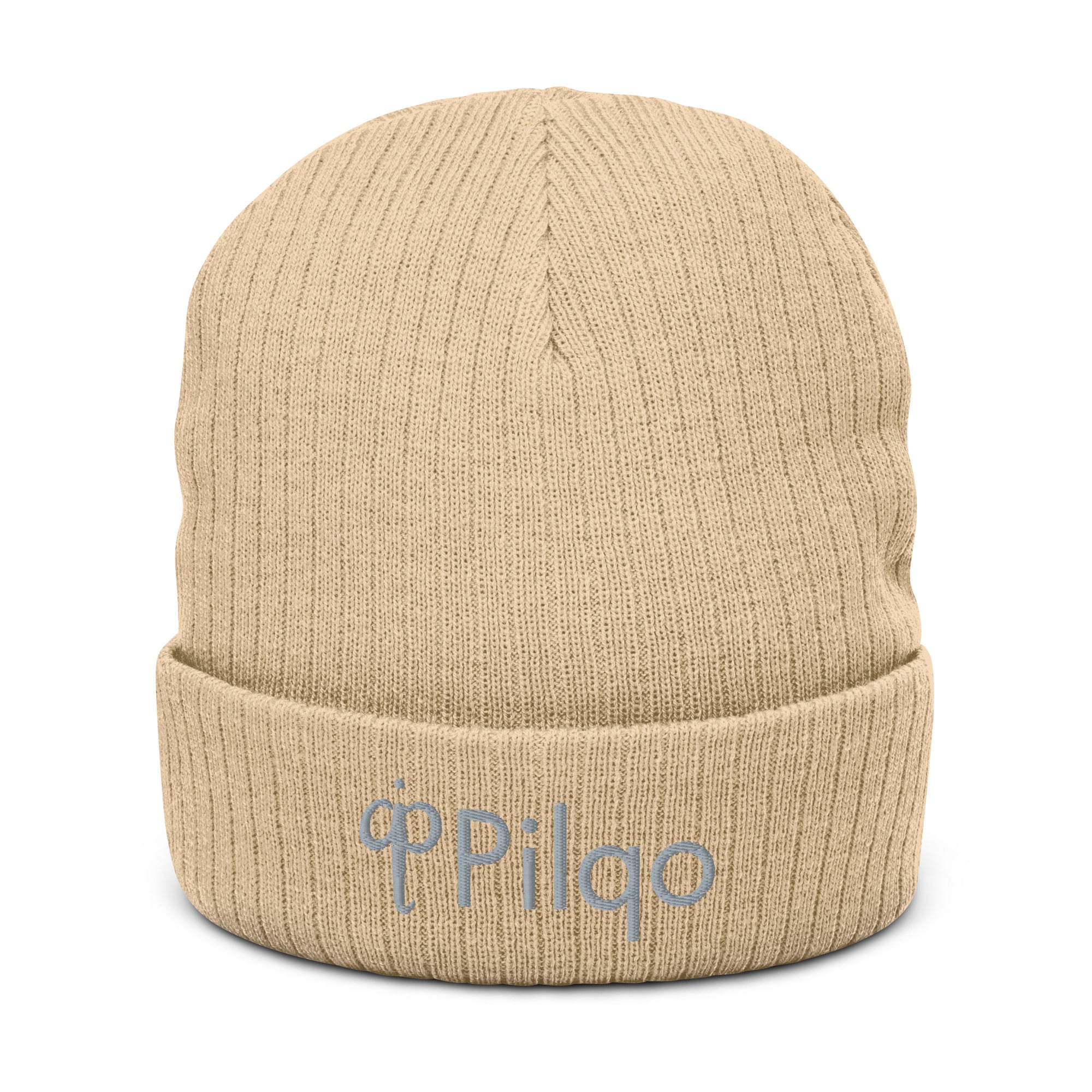 Ribbed knit beanie with logo