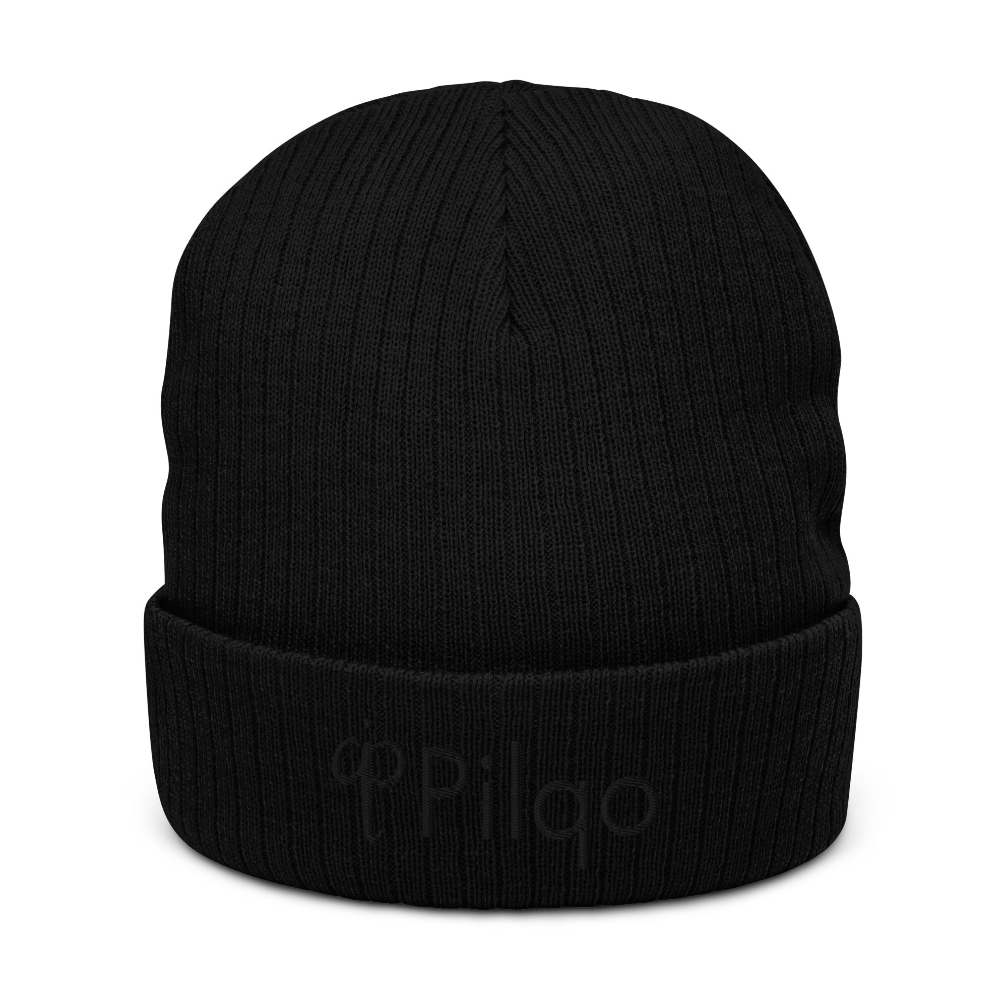 Ribbed knit beanie with logo