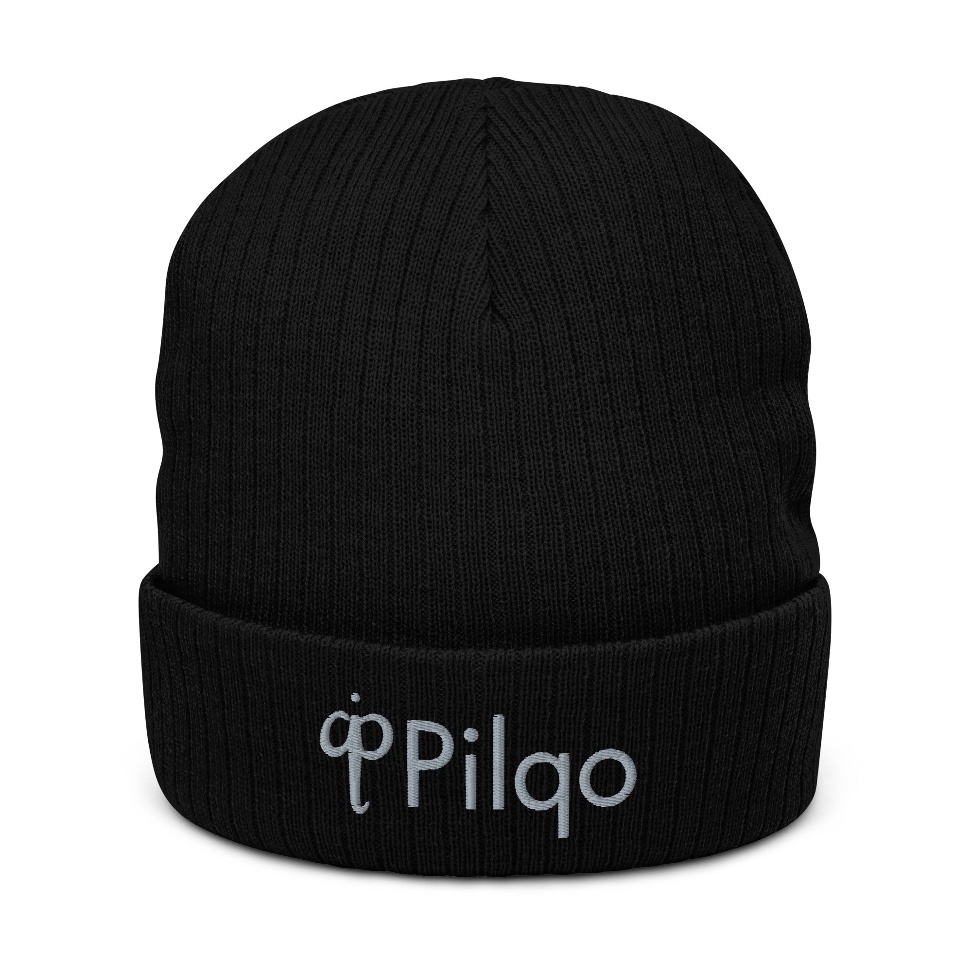 Ribbed knit beanie with logo