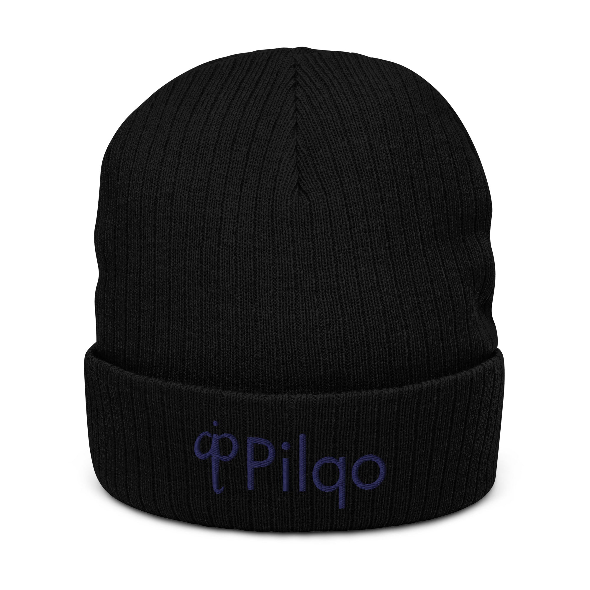 Ribbed knit beanie with logo