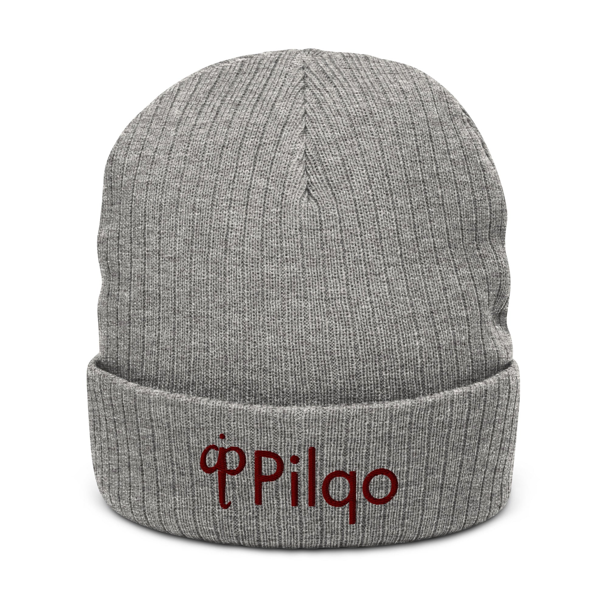 Ribbed knit beanie with logo