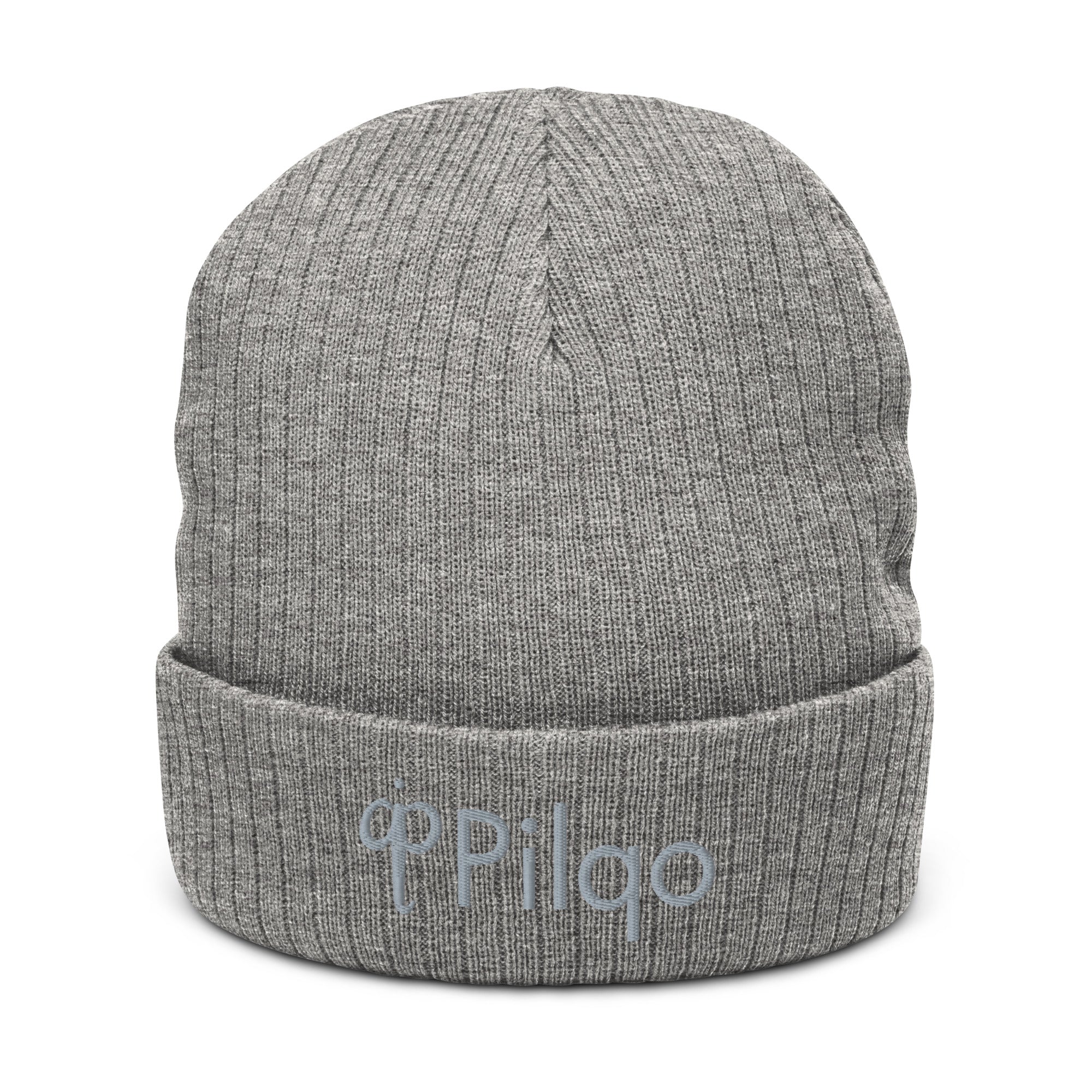 Ribbed knit beanie with logo