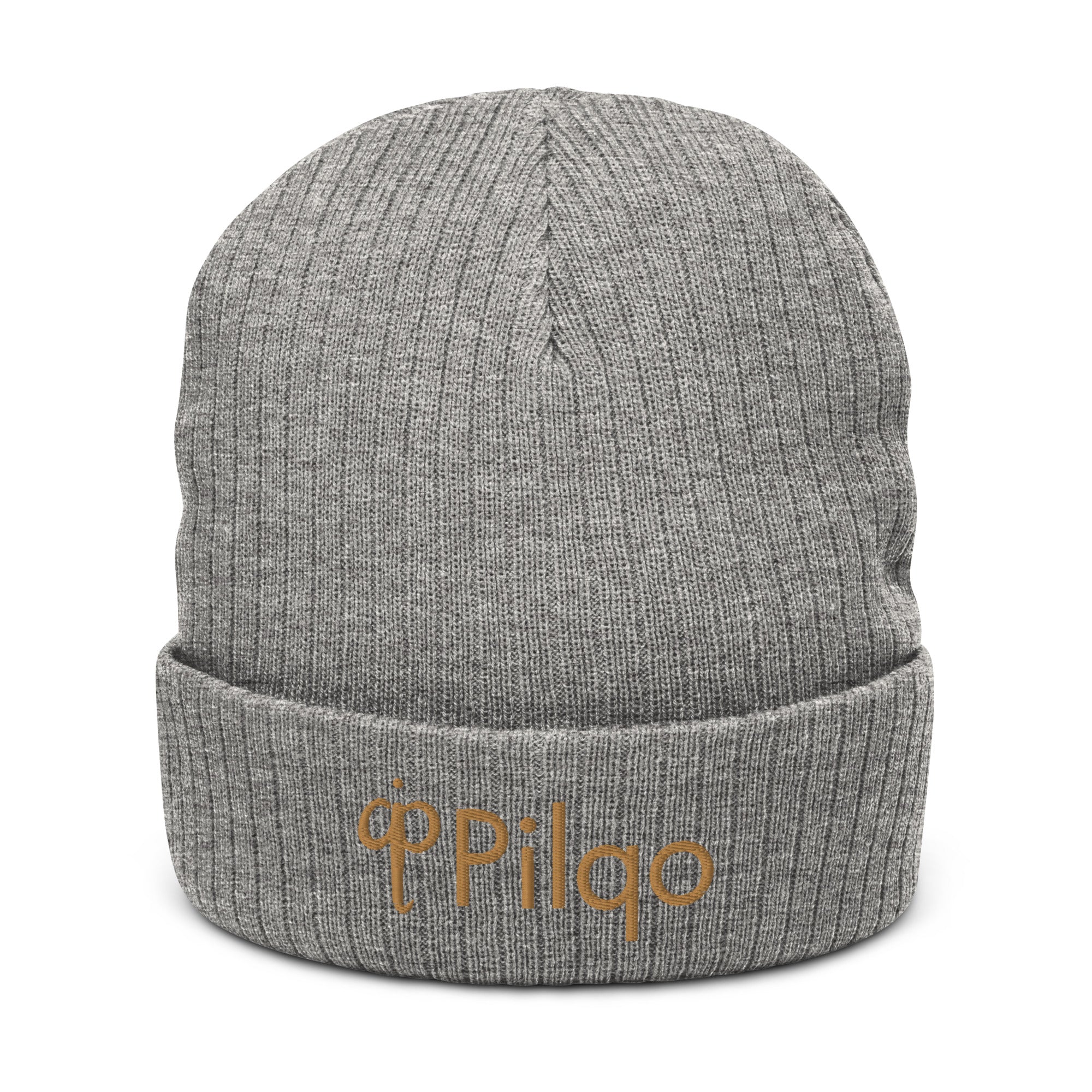 Ribbed knit beanie with 3D logo