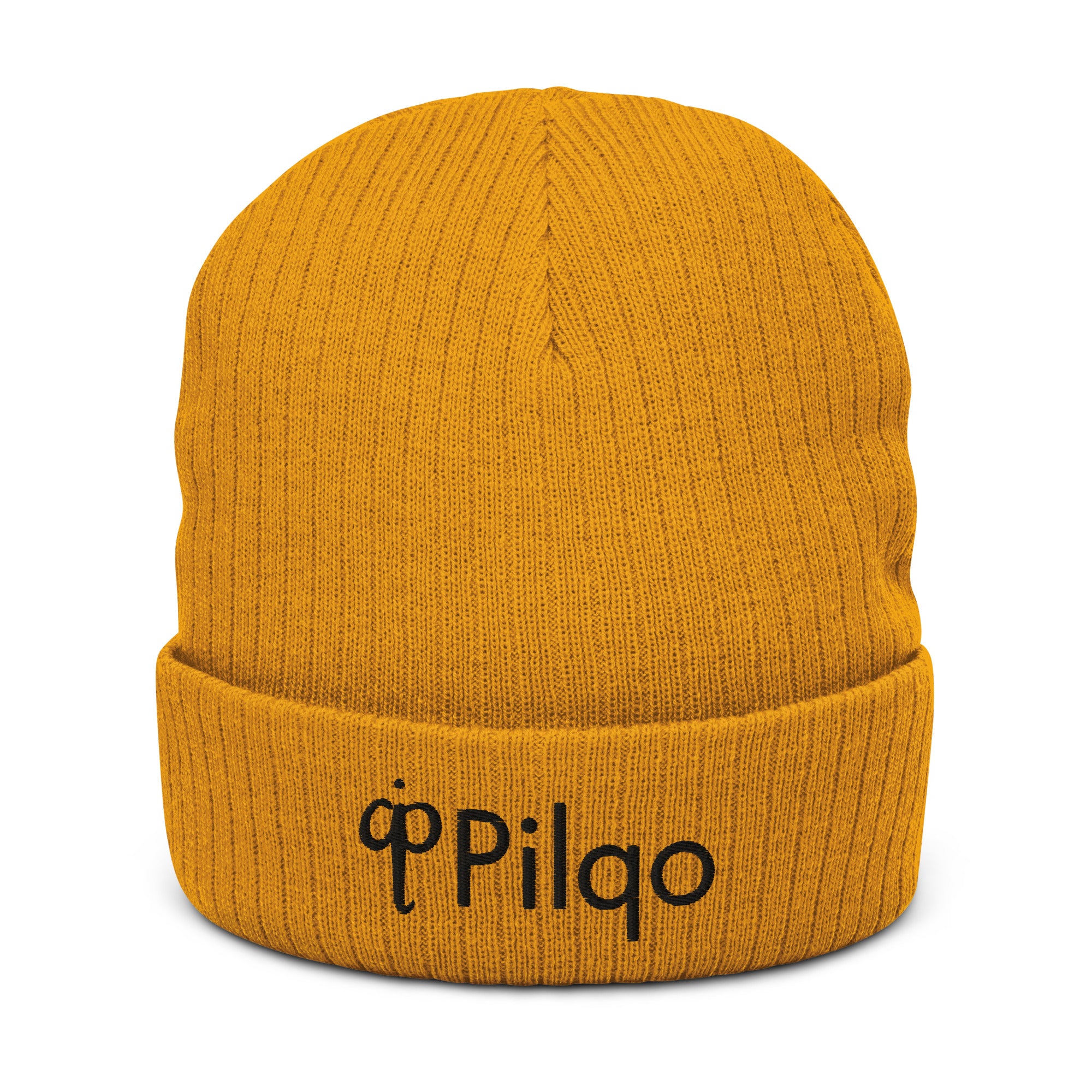 Ribbed knit beanie with logo