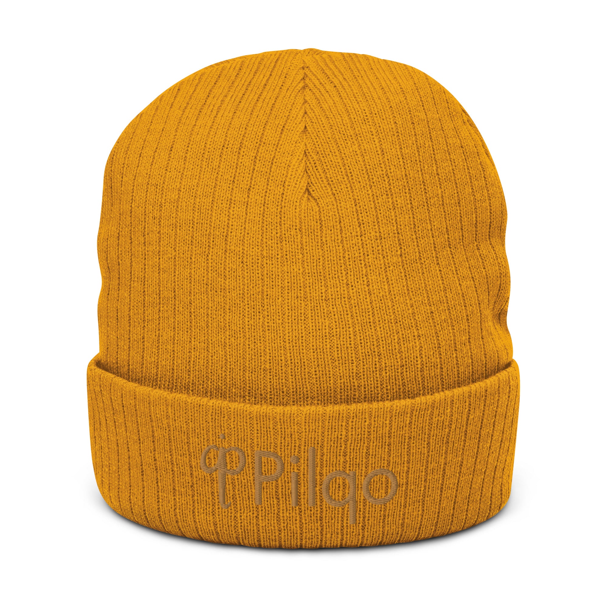 Ribbed knit beanie with logo