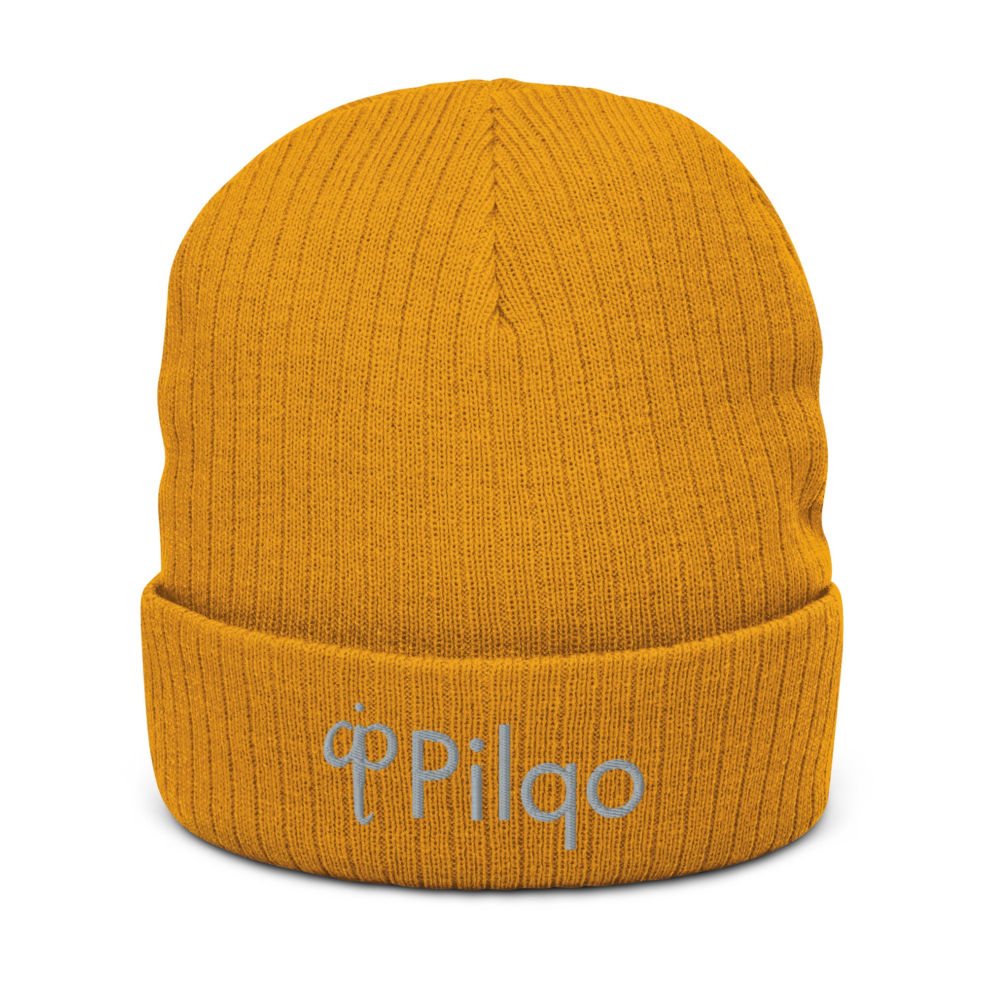 Ribbed knit beanie with 3D logo