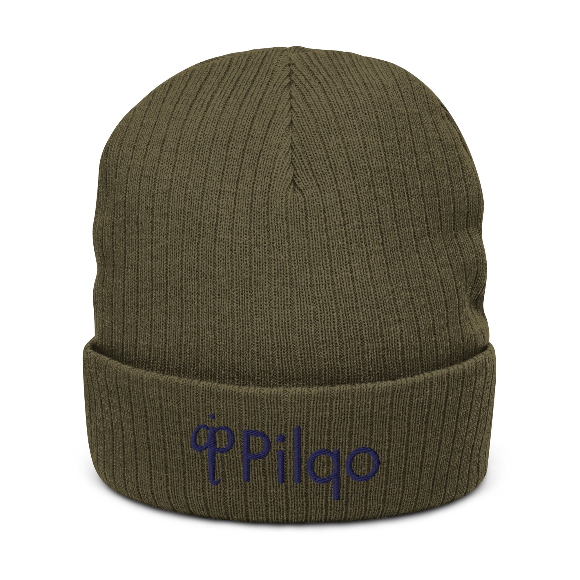 Ribbed knit beanie with logo