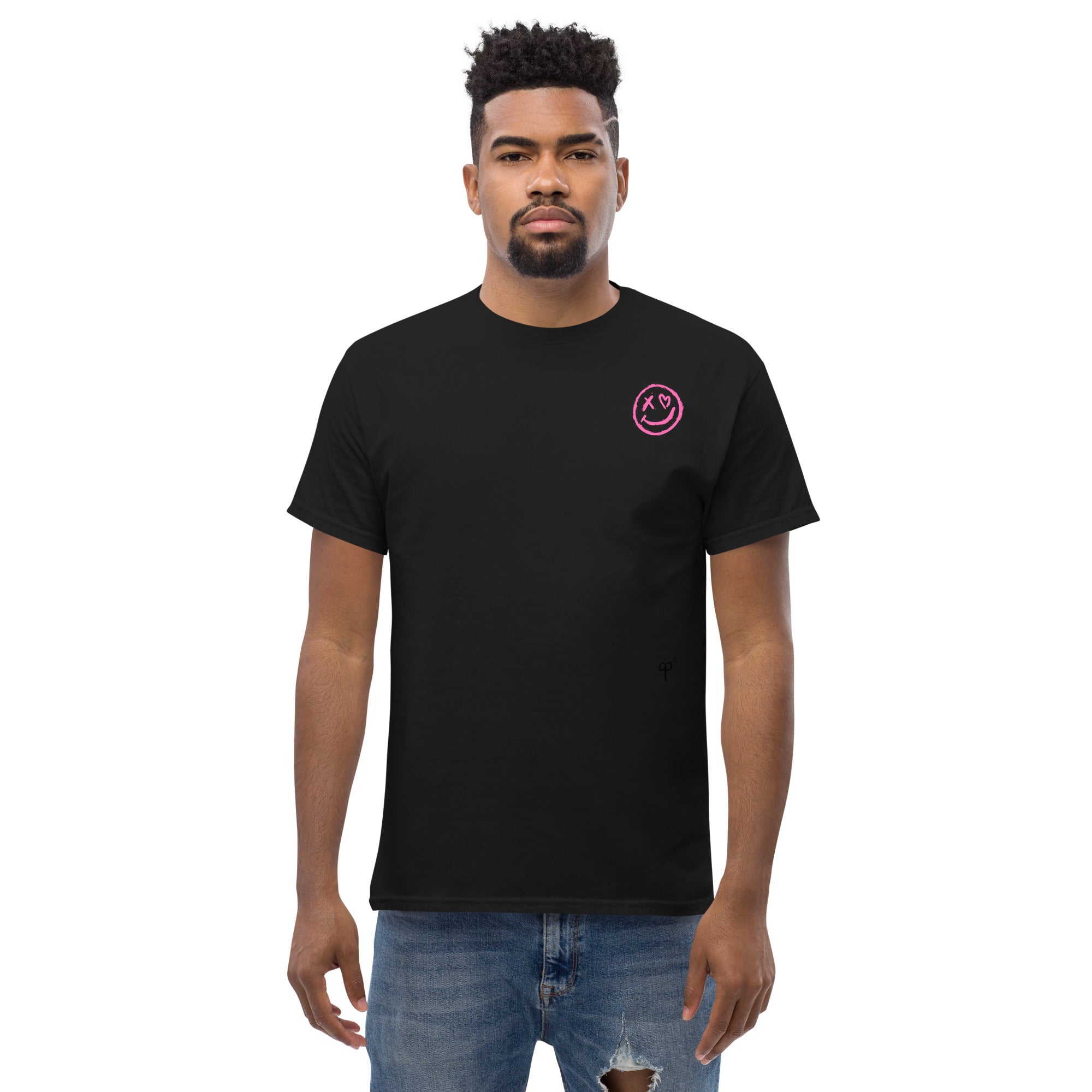 Unisex T-shirt with smiley emoticon in graffiti style