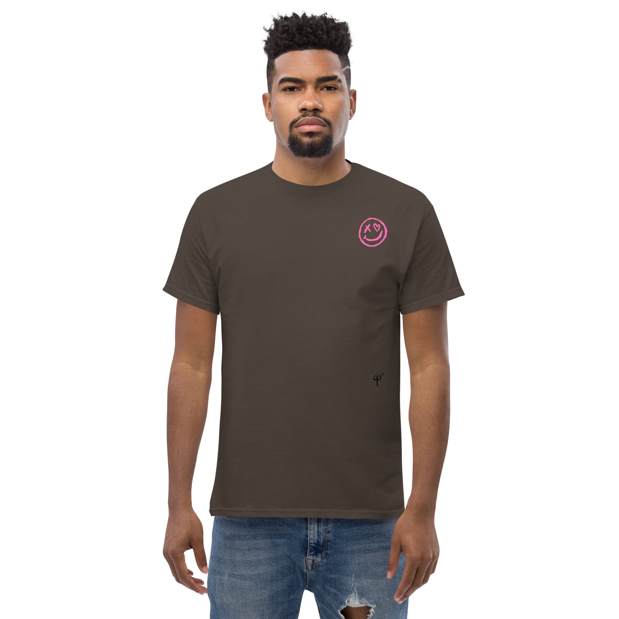 Unisex T-shirt with smiley emoticon in graffiti style