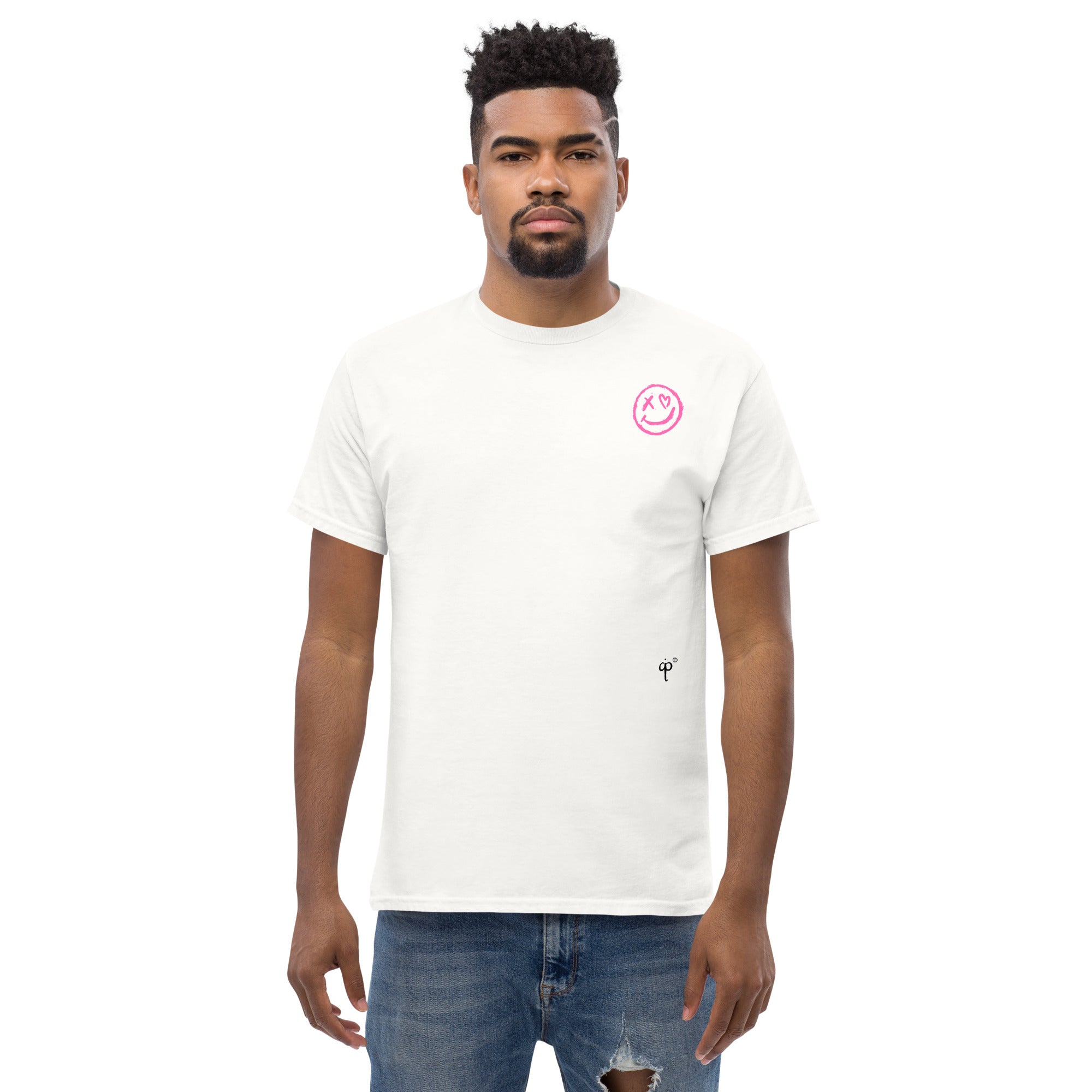 Unisex T-shirt with smiley emoticon in graffiti style