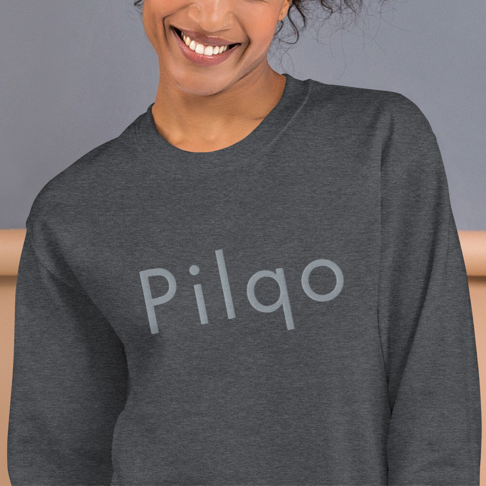 Sweatshirt with embroidery text