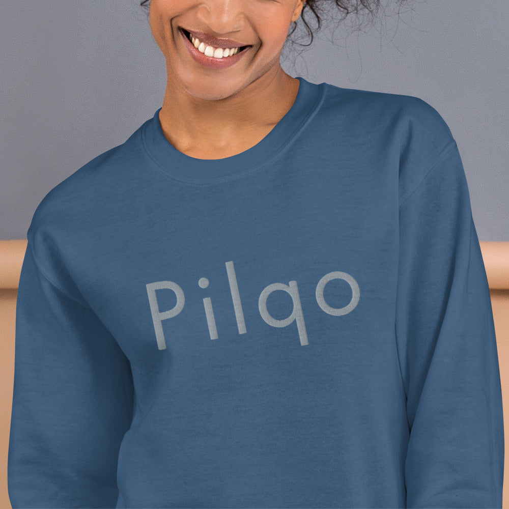 Sweatshirt with embroidery text