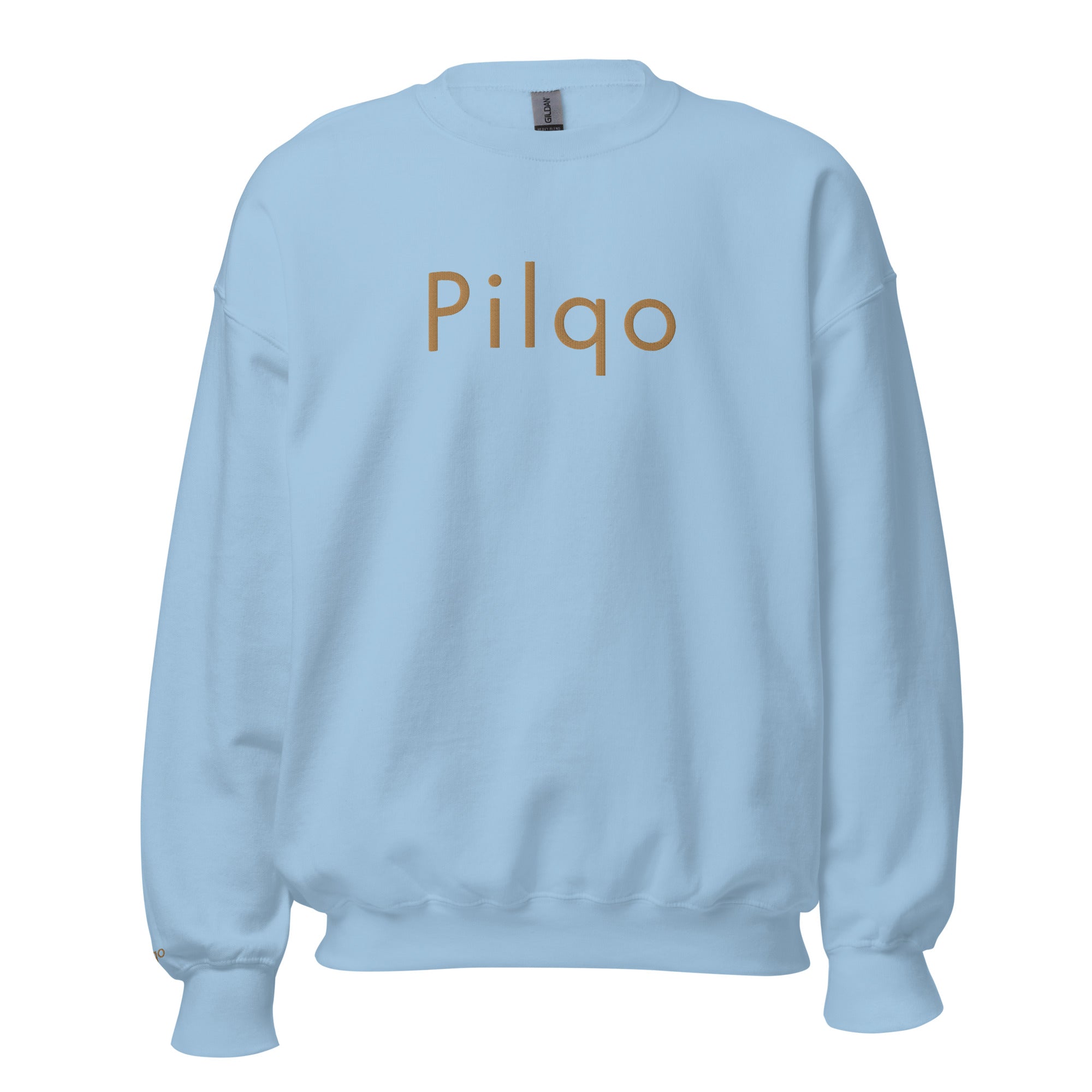 Sweatshirt mit aufgesticktem Text und Logo am Handgelenk