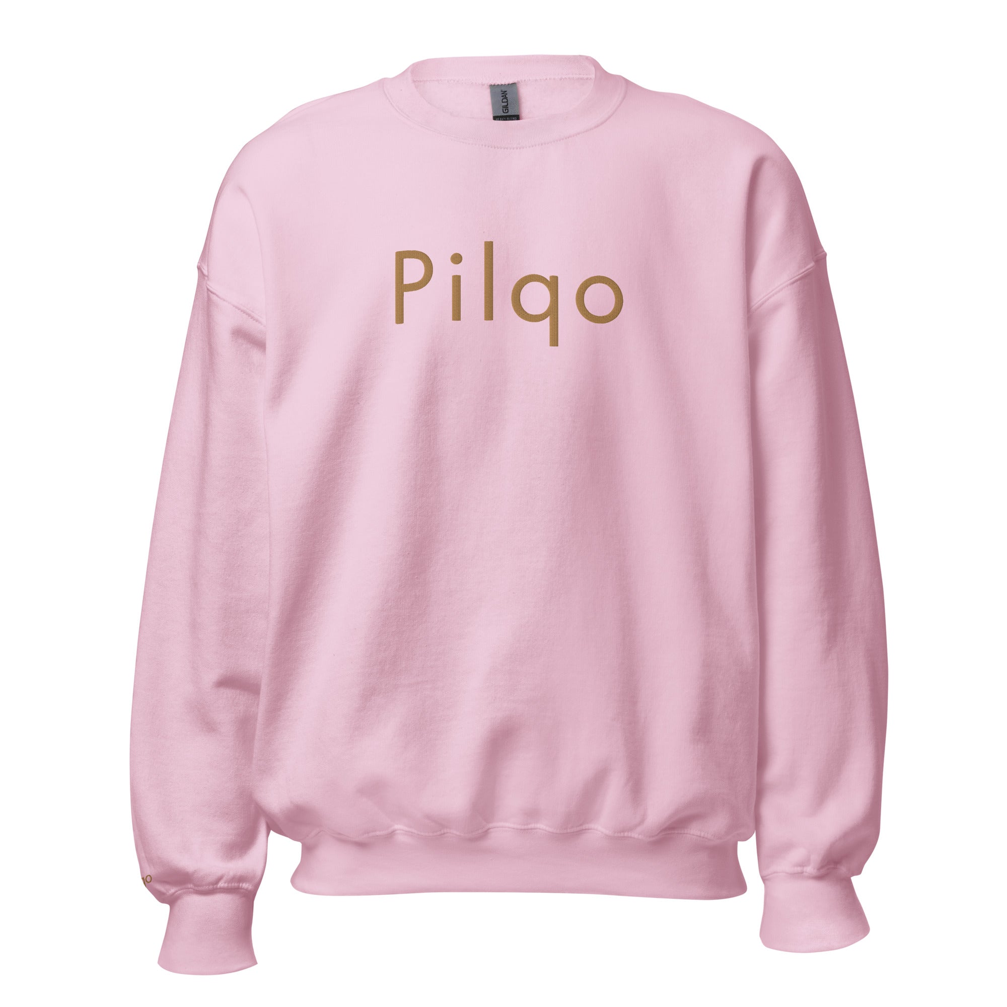 Sweatshirt mit aufgesticktem Text und Logo am Handgelenk