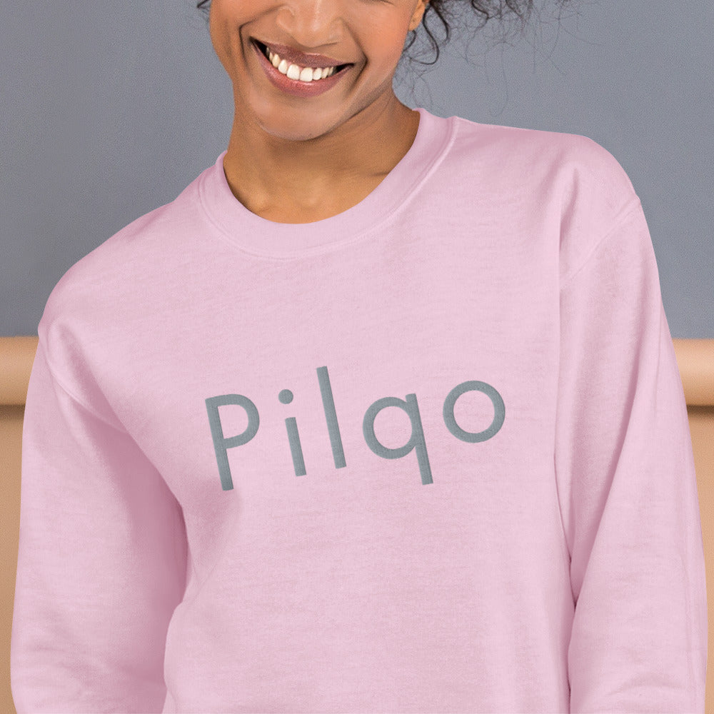 Sweatshirt with embroidery text