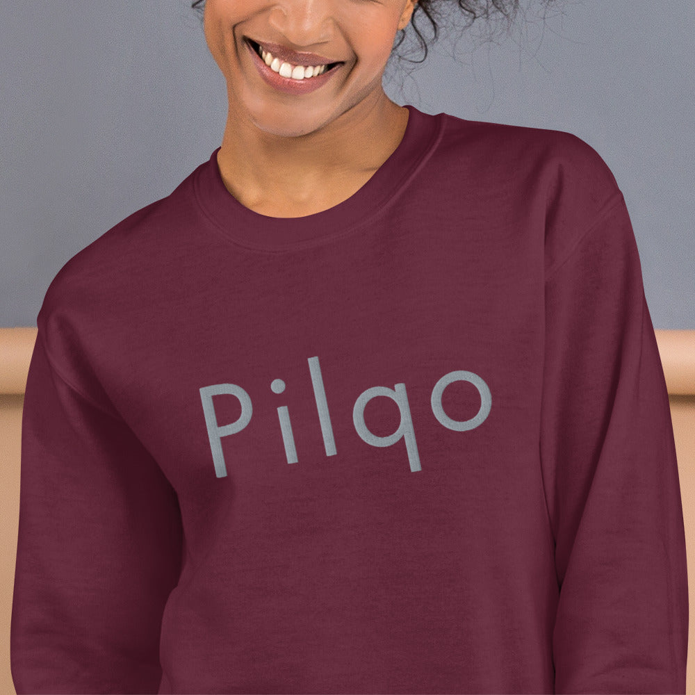 Sweatshirt with embroidery text