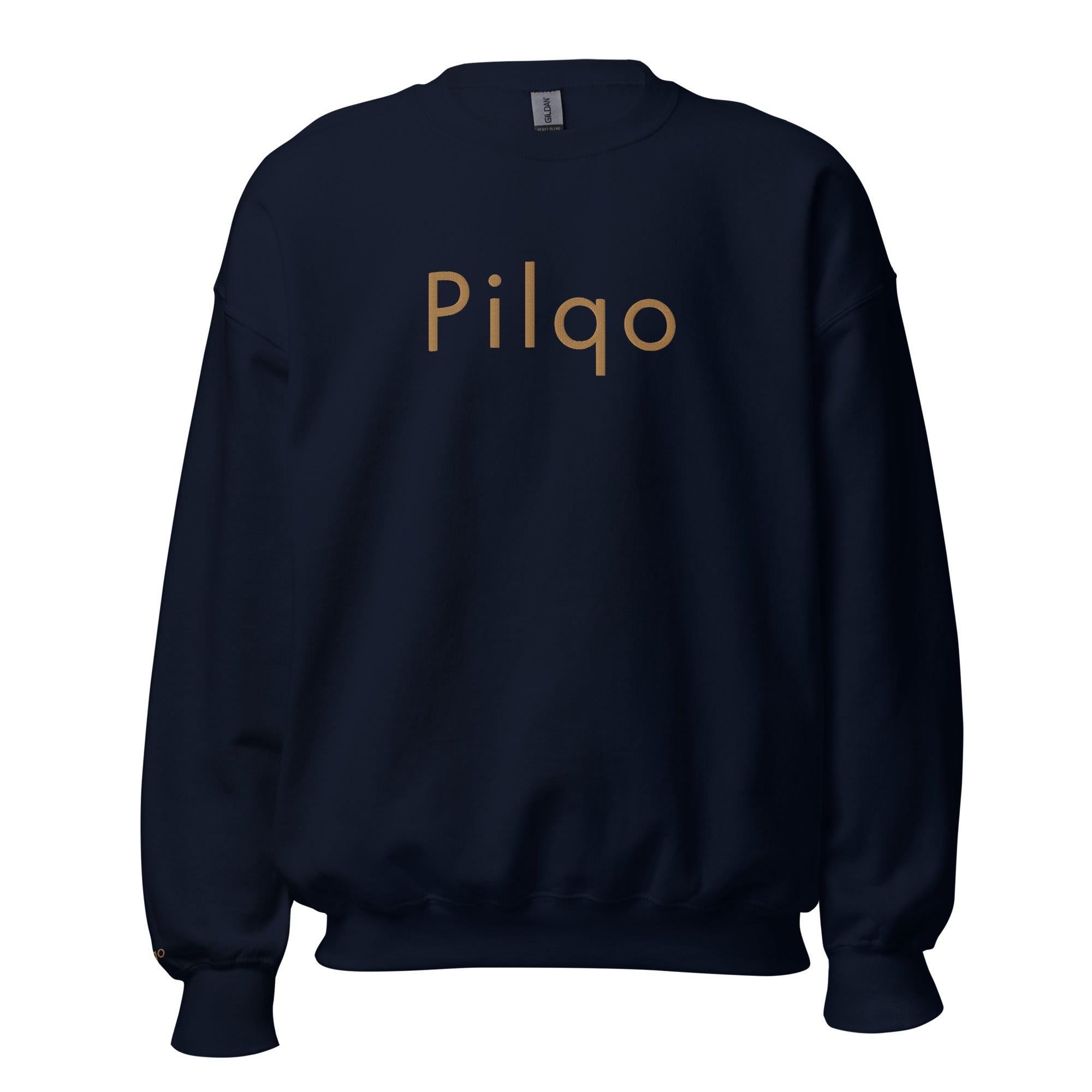 Sweatshirt mit aufgesticktem Text und Logo am Handgelenk