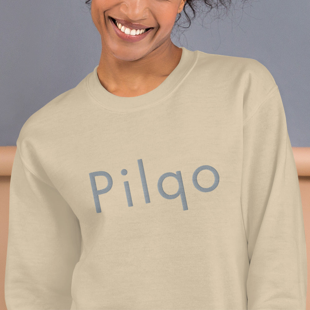 Sweatshirt with embroidery text