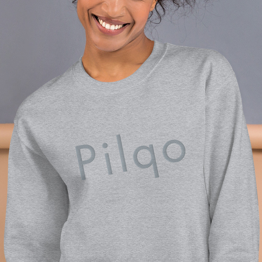 Sweatshirt with embroidery text