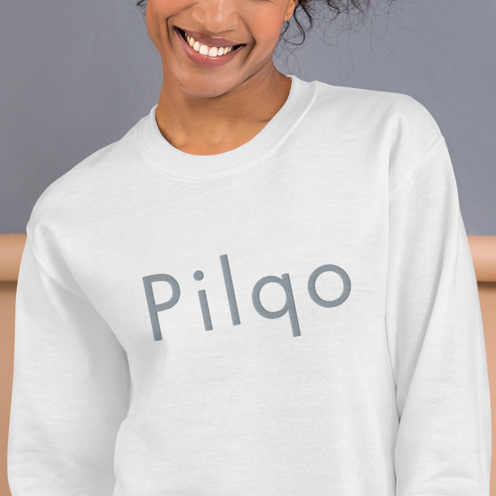 Sweatshirt with embroidery text