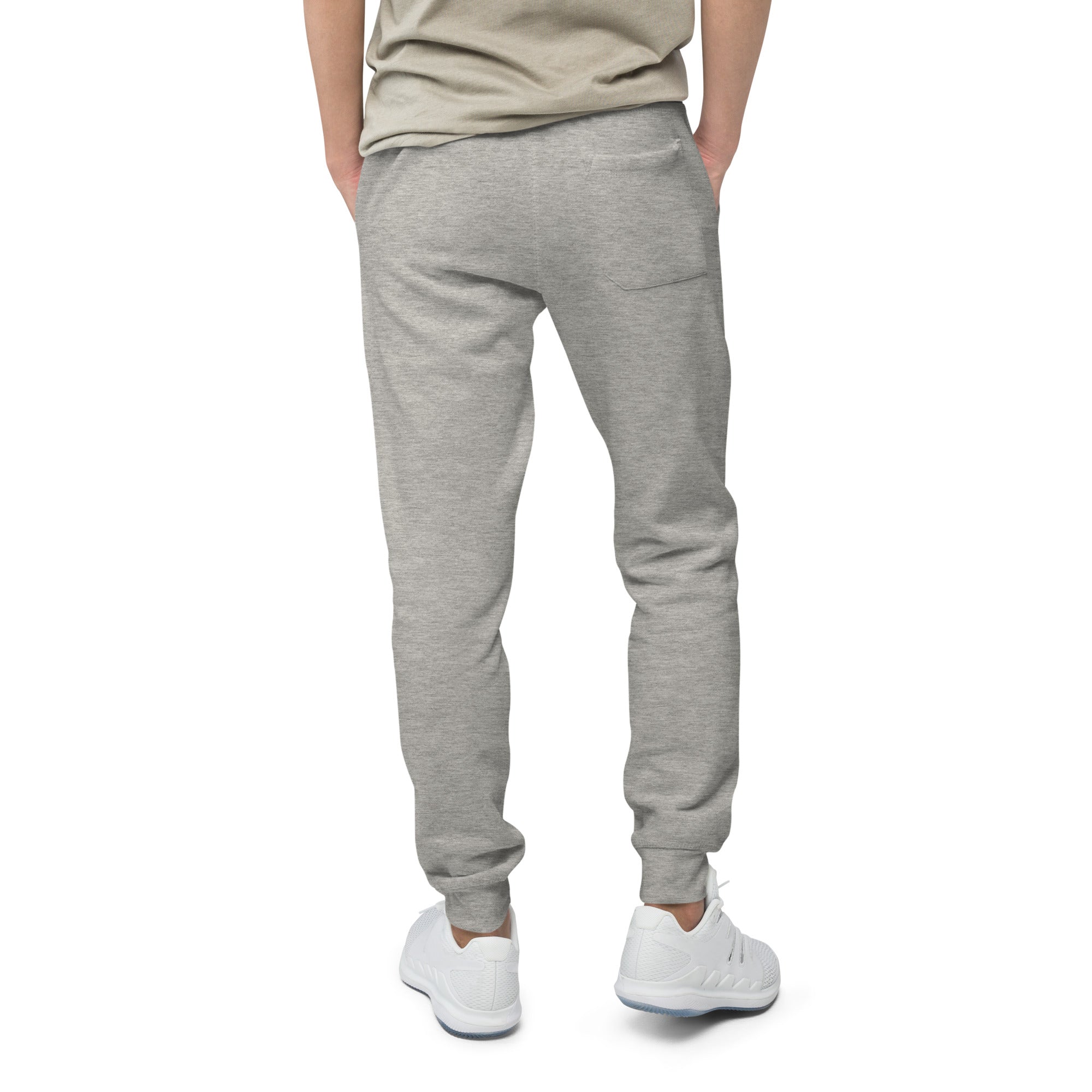 Fleece sweatpants with Pilqo text