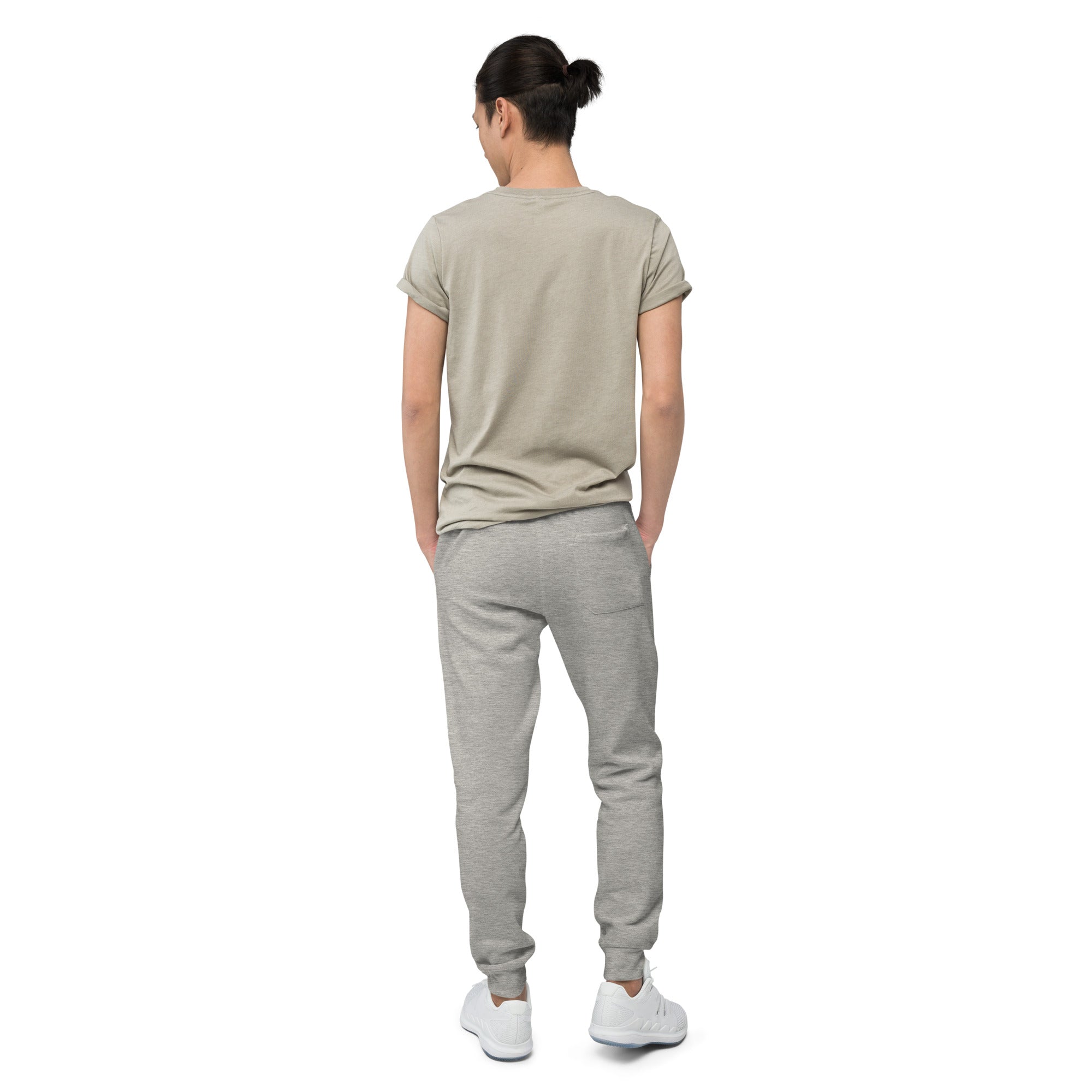 Fleece sweatpants with Pilqo text