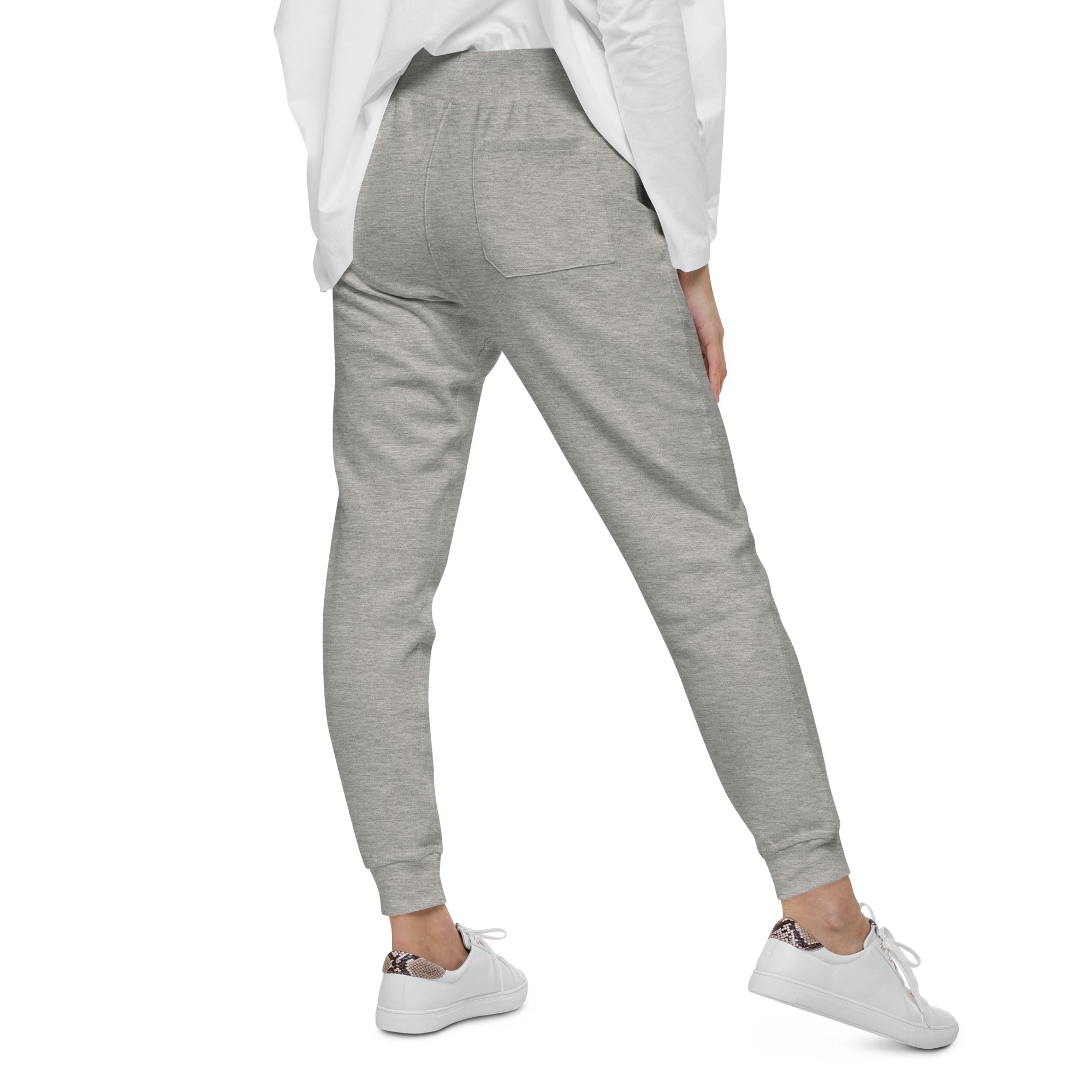 Fleece sweatpants with Pilqo text