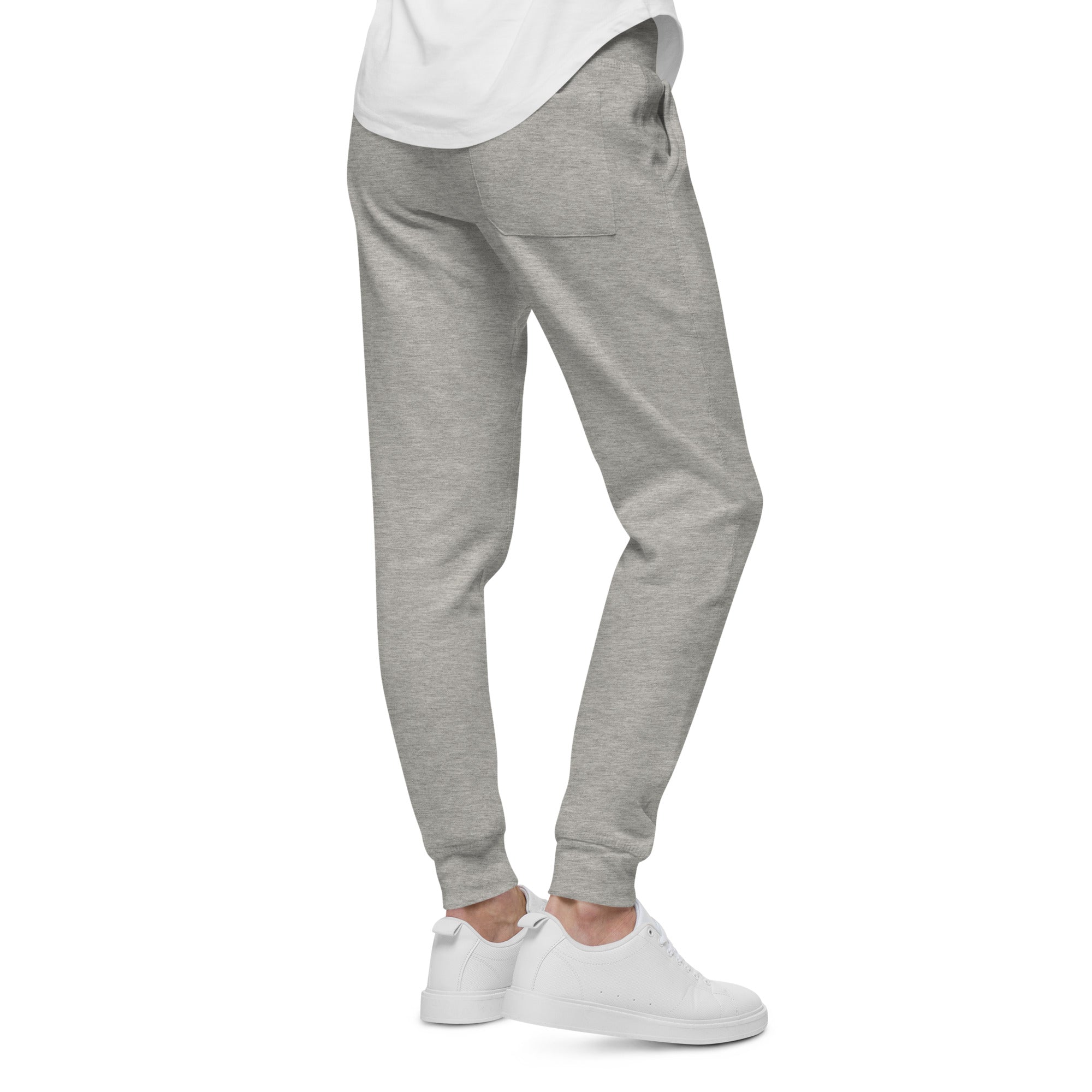 Fleece sweatpants with Pilqo text