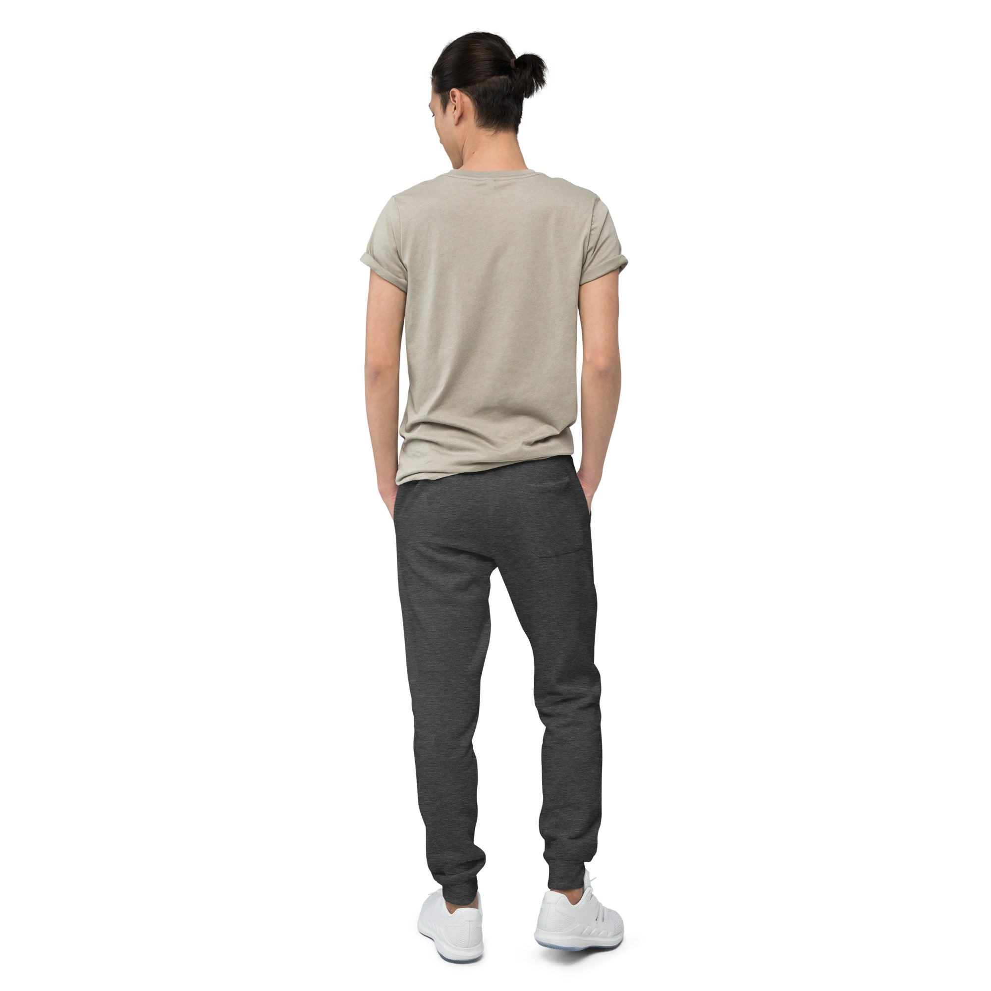 Fleece sweatpants with Pilqo text