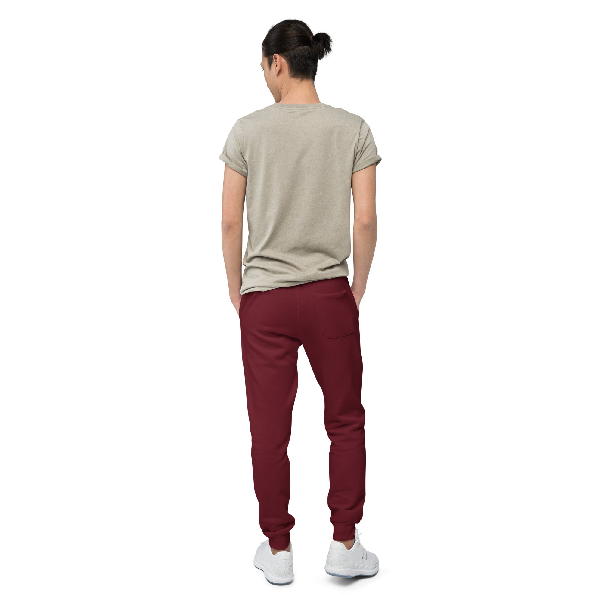 Fleece sweatpants with Pilqo text